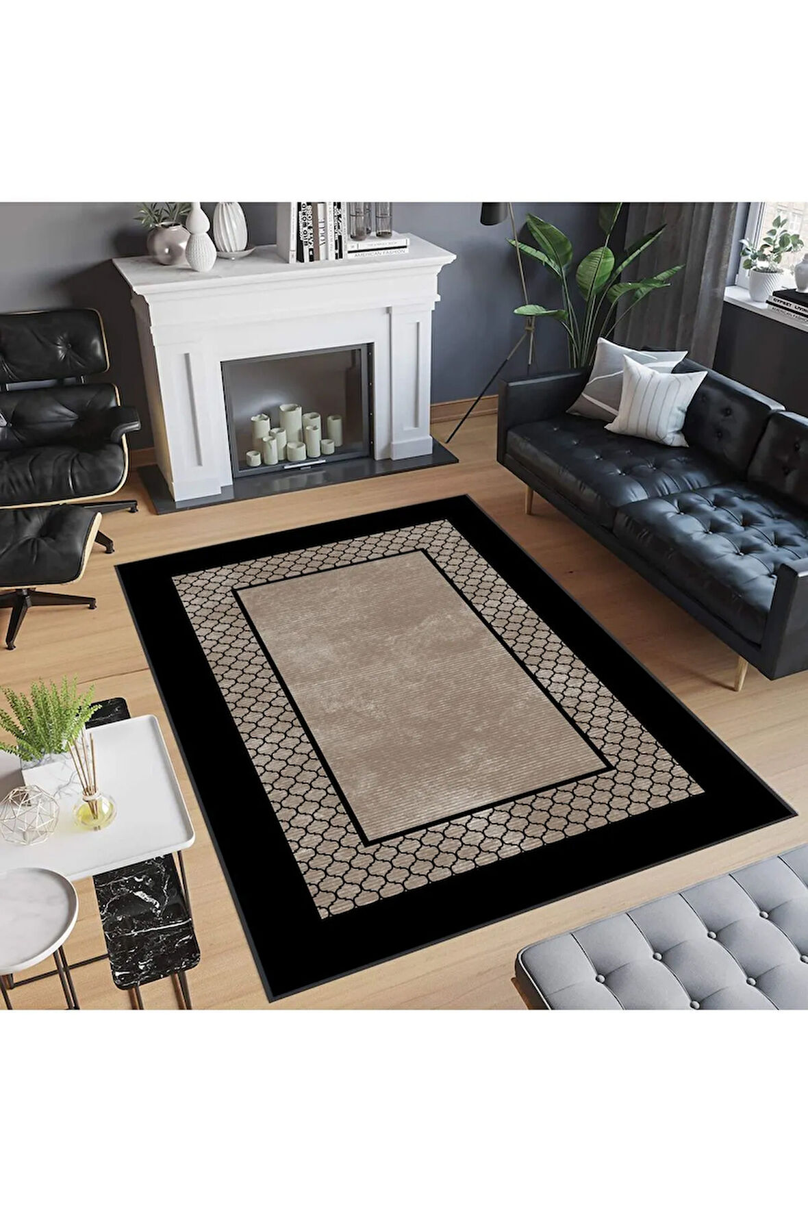 Dijital Baskı Yıkanabilir Kaymaz Taban Salon Halısı Ve Yolluk RVG0712-SM421