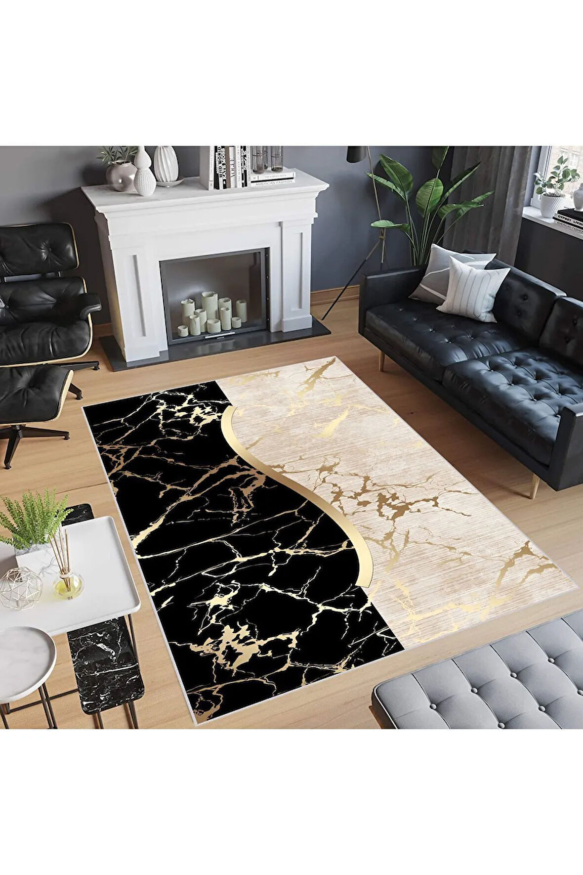 Dijital Baskı Yıkanabilir Kaymaz Taban Salon Halısı Ve Yolluk RVG0713