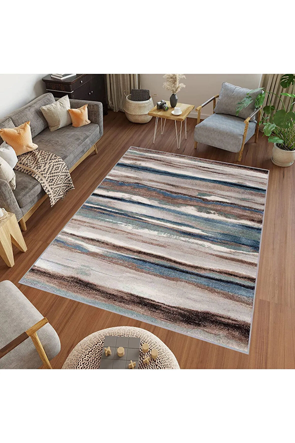 Dijital Baskı Yıkanabilir Kaymaz Taban Salon Halısı Ve Yolluk RVG0722