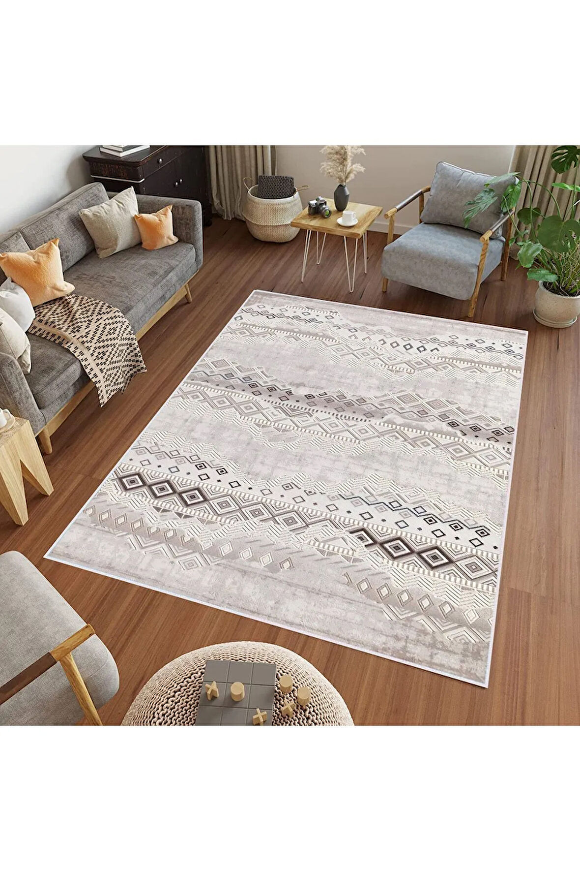 Dijital Baskı Yıkanabilir Kaymaz Taban Salon Halısı Ve Yolluk RVG0725