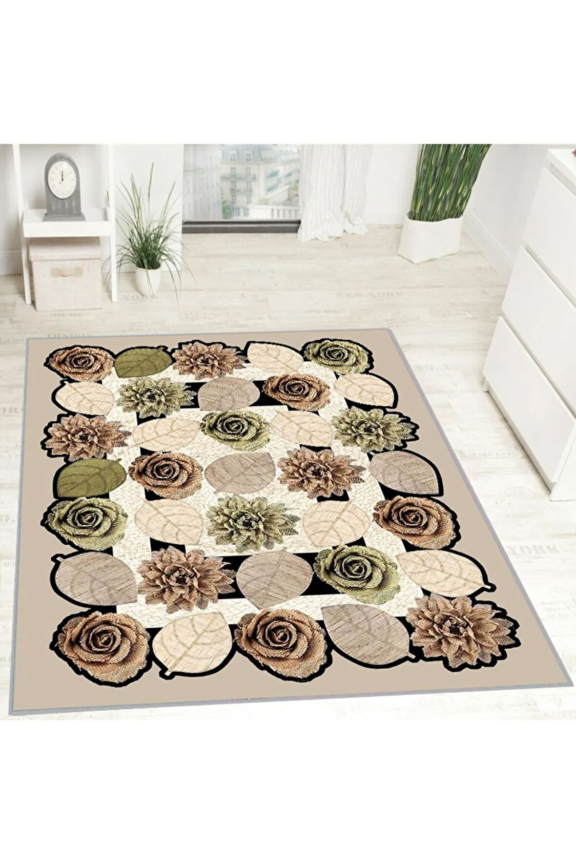 Dijital Baskı Yıkanabilir Kaymaz Taban Salon Halısı Ve Yolluk RVG0732