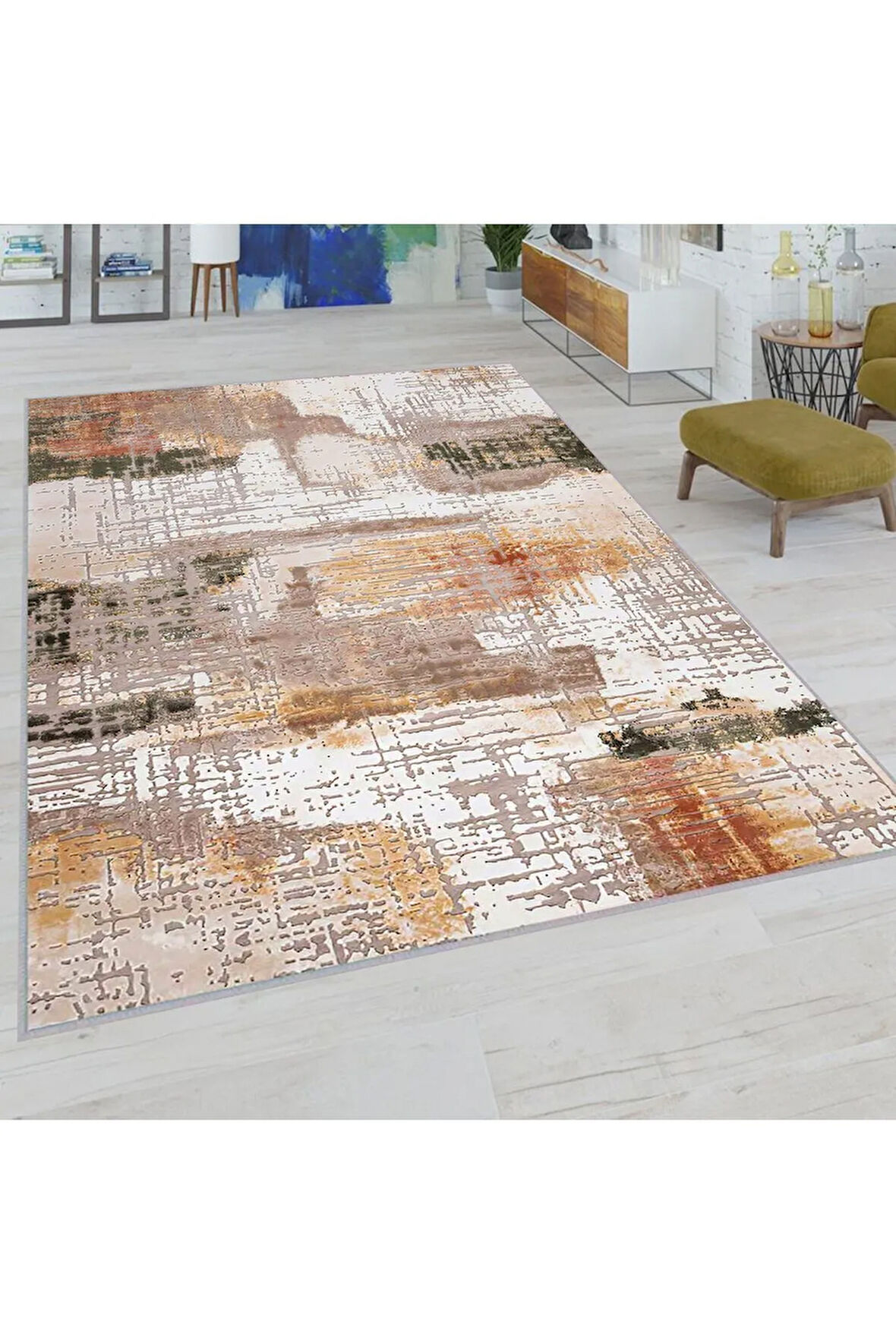 Dijital Baskı Yıkanabilir Kaymaz Taban Salon Halısı Ve Yolluk RVG0733