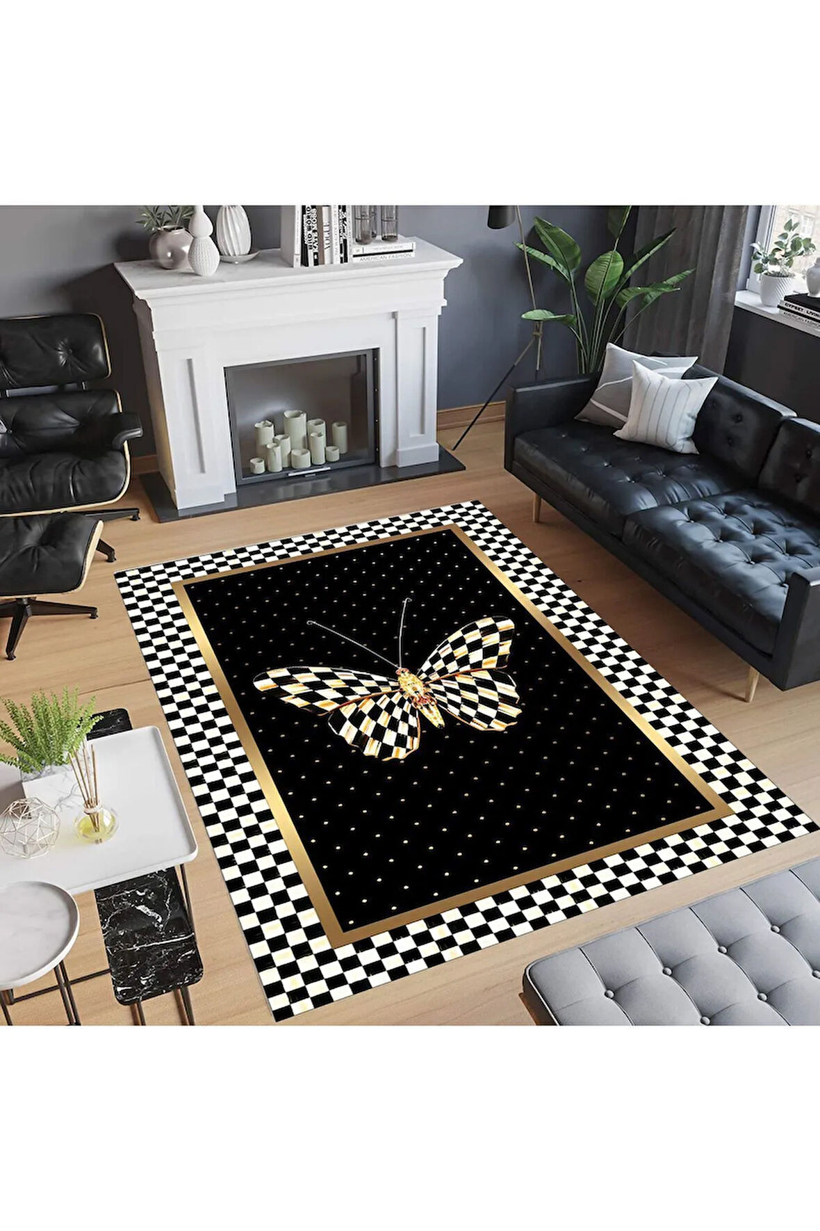 Dijital Baskı Yıkanabilir Kaymaz Taban Salon Halısı Ve Yolluk RVG0736