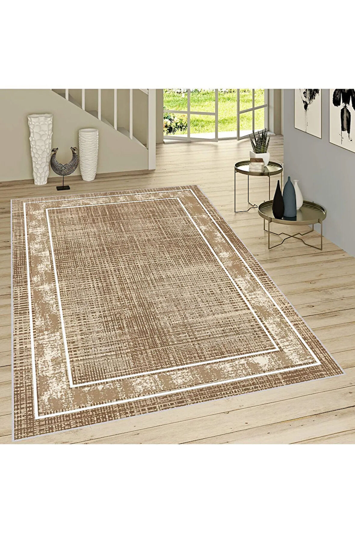 Dijital Baskı Yıkanabilir Kaymaz Taban Salon Halısı Ve Yolluk RVG0742