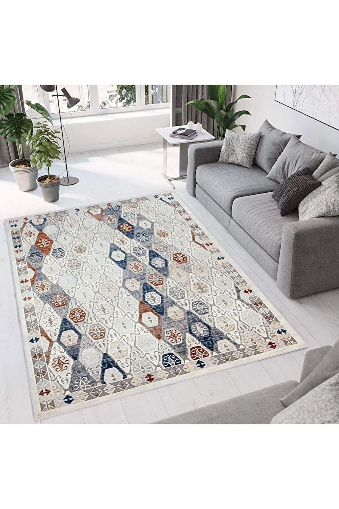 Dijital Baskı Yıkanabilir Kaymaz Taban Salon Halısı Ve Yolluk RVG0765