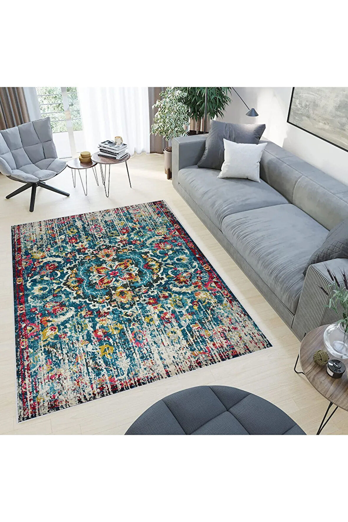 Dijital Baskı Yıkanabilir Kaymaz Taban Salon Halısı Ve Yolluk RVG0792