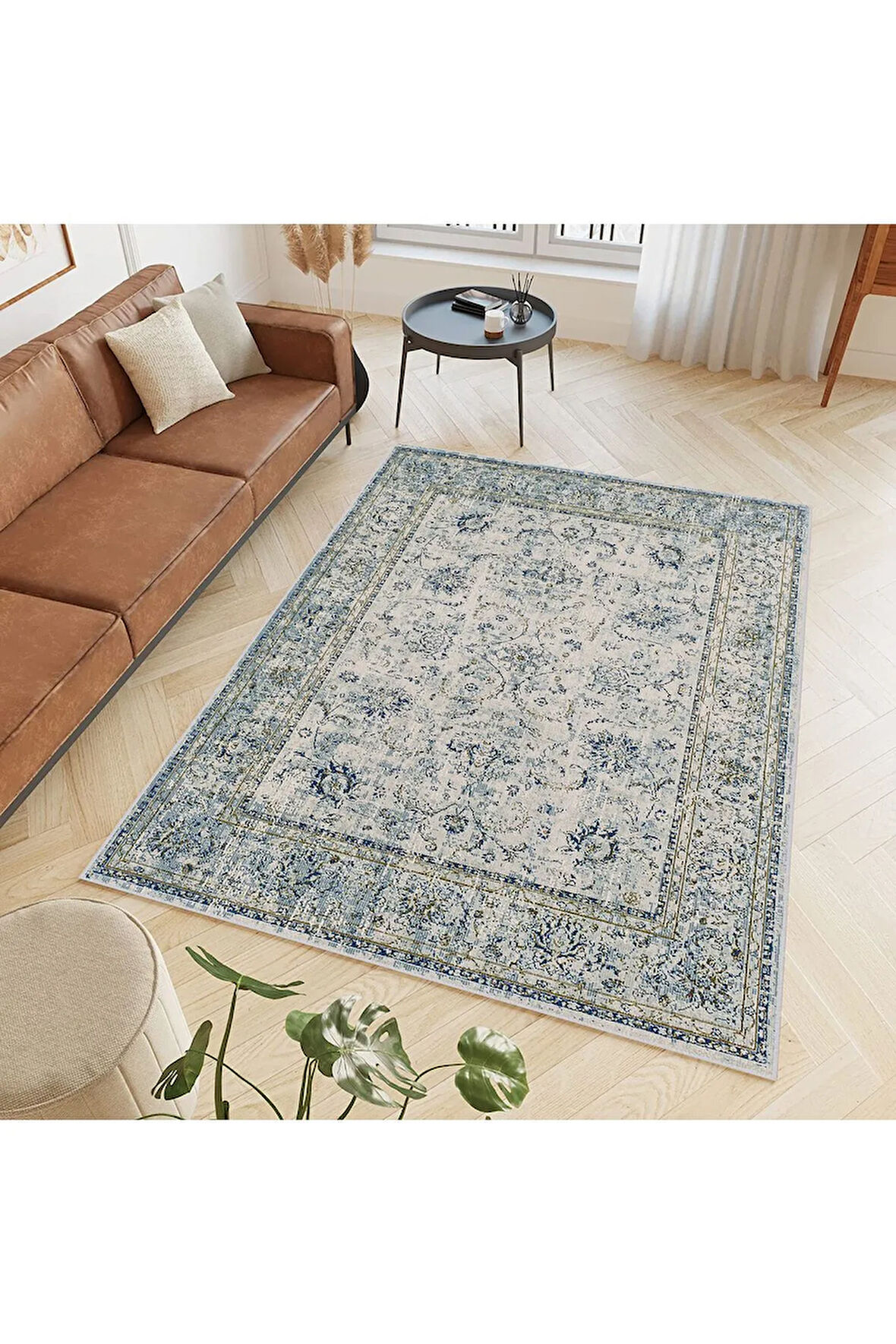 Dijital Baskı Yıkanabilir Kaymaz Taban Salon Halısı Ve Yolluk RVG0797