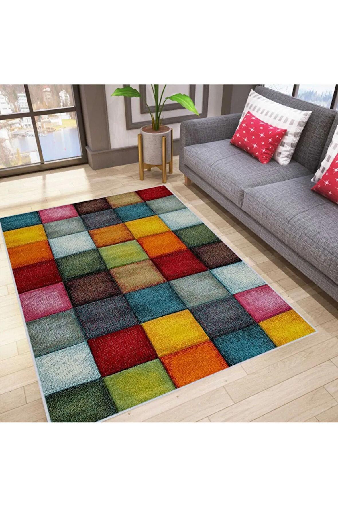 Dijital Baskı Yıkanabilir Kaymaz Taban Salon Halısı Ve Yolluk RVG1024