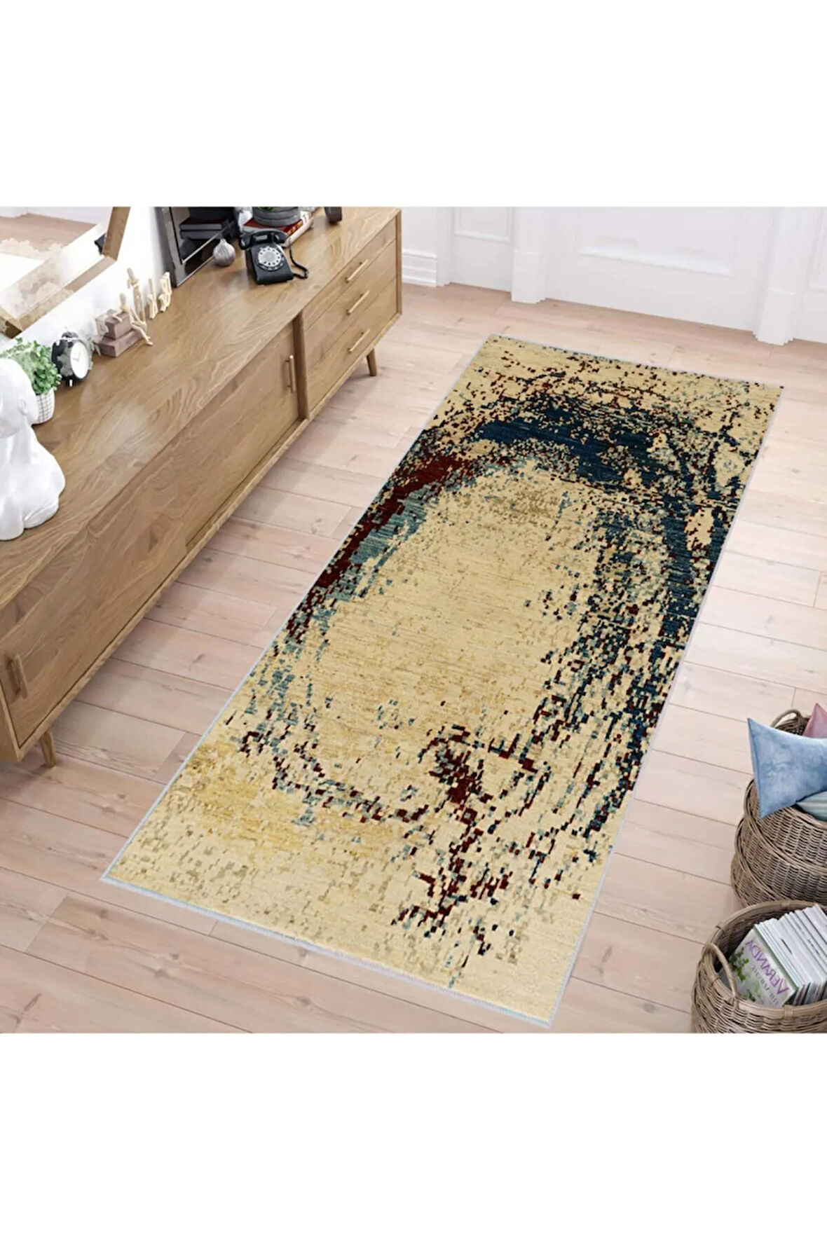 Dijital Baskı Yıkanabilir Kaymaz Taban Salon Halısı Ve Yolluk RVG1079