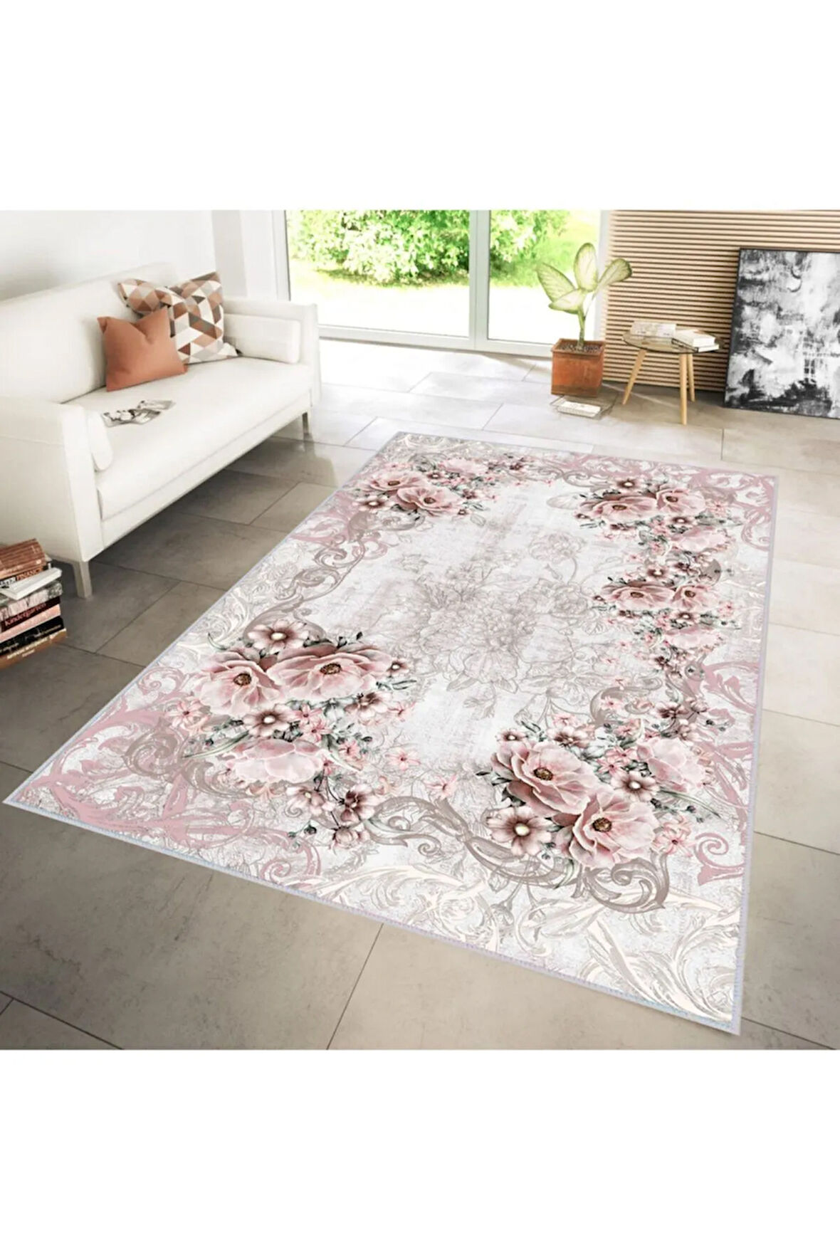 Dijital Baskı Yıkanabilir Kaymaz Taban Salon Halısı Ve Yolluk RVG1104