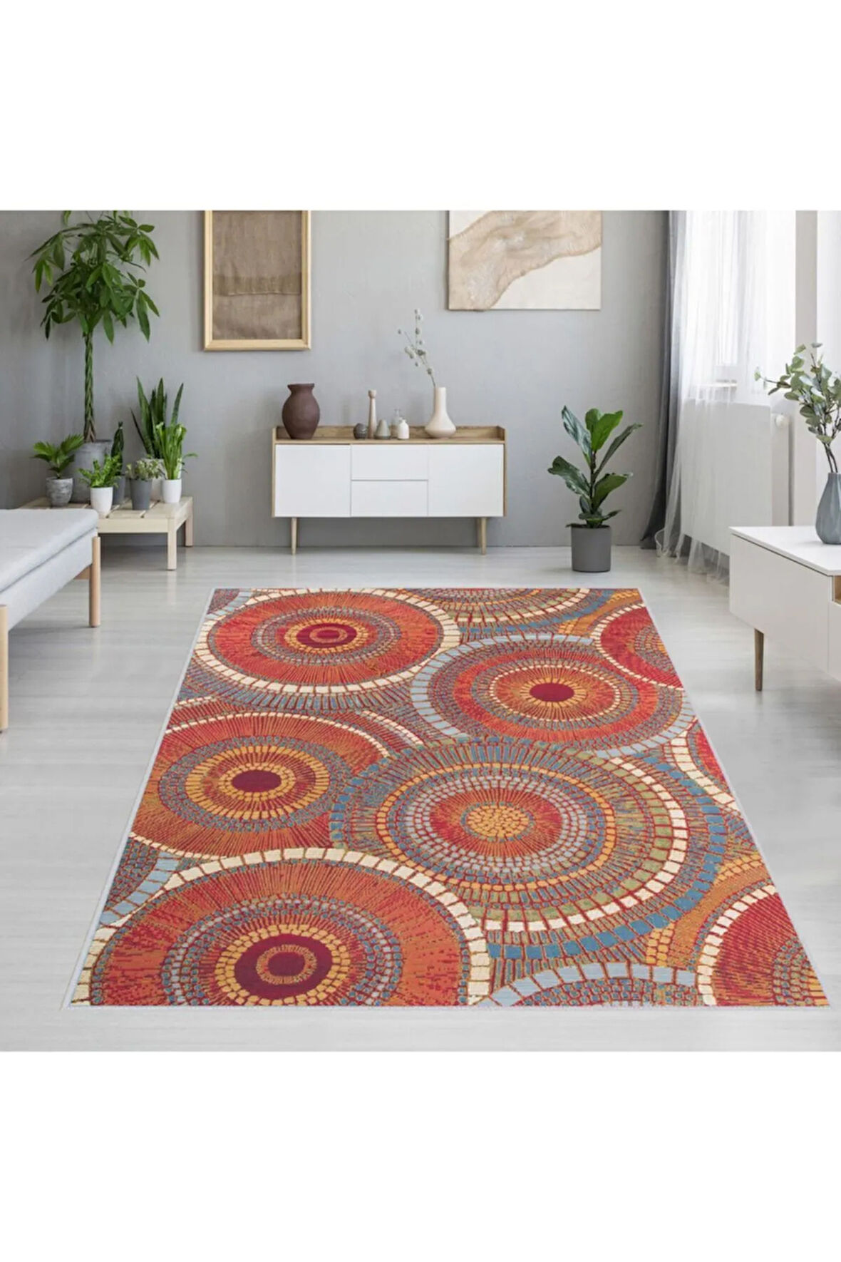 Dijital Baskı Yıkanabilir Kaymaz Taban Salon Halısı Ve Yolluk RVG1109