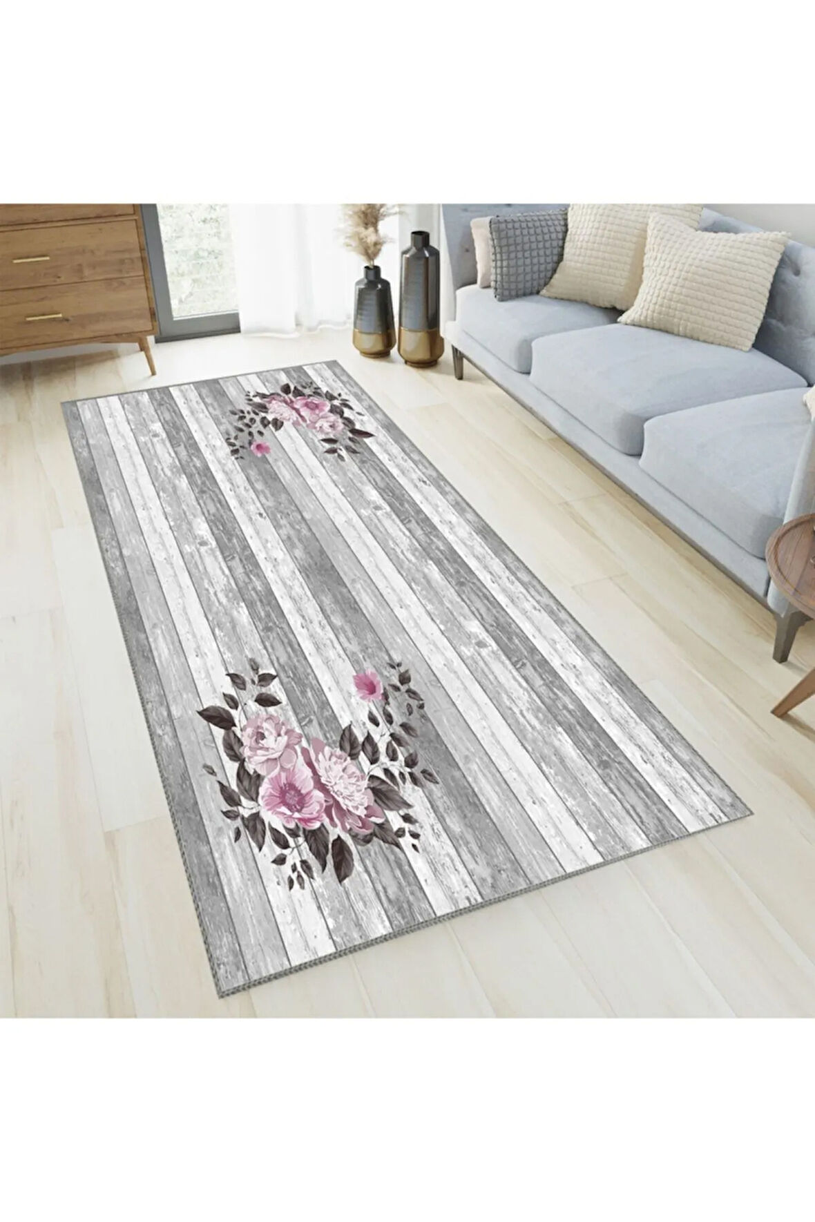 Dijital Baskı Yıkanabilir Kaymaz Taban Salon Halısı Ve Yolluk RVG1117