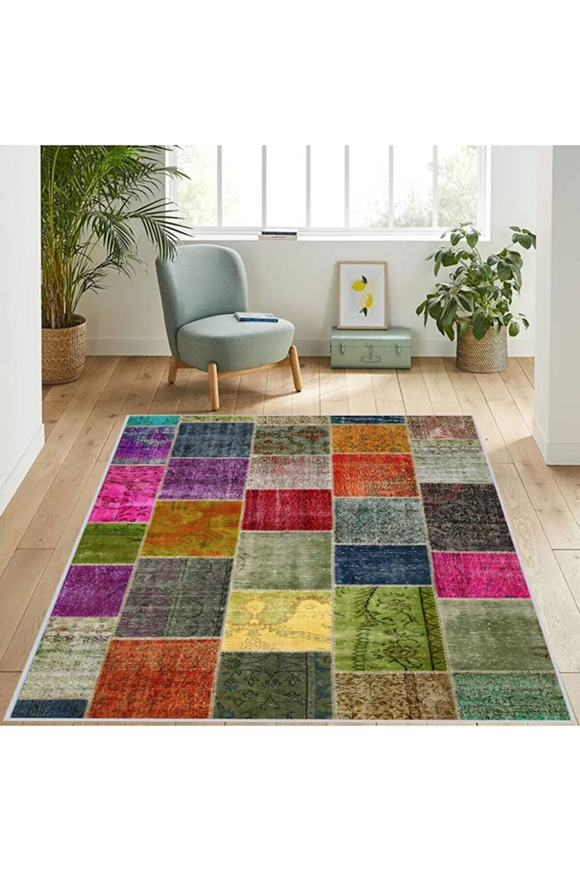 Dijital Baskı Yıkanabilir Kaymaz Taban Salon Halısı Ve Yolluk RVG1122