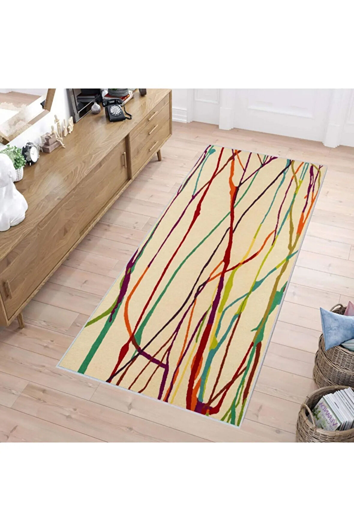 Dijital Baskı Yıkanabilir Kaymaz Taban Salon Halısı Ve Yolluk RVG1153