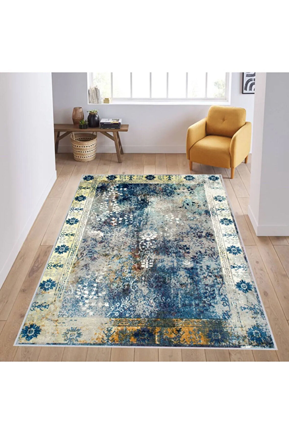 Dijital Baskı Yıkanabilir Kaymaz Taban Salon Halısı Ve Yolluk RVG1164