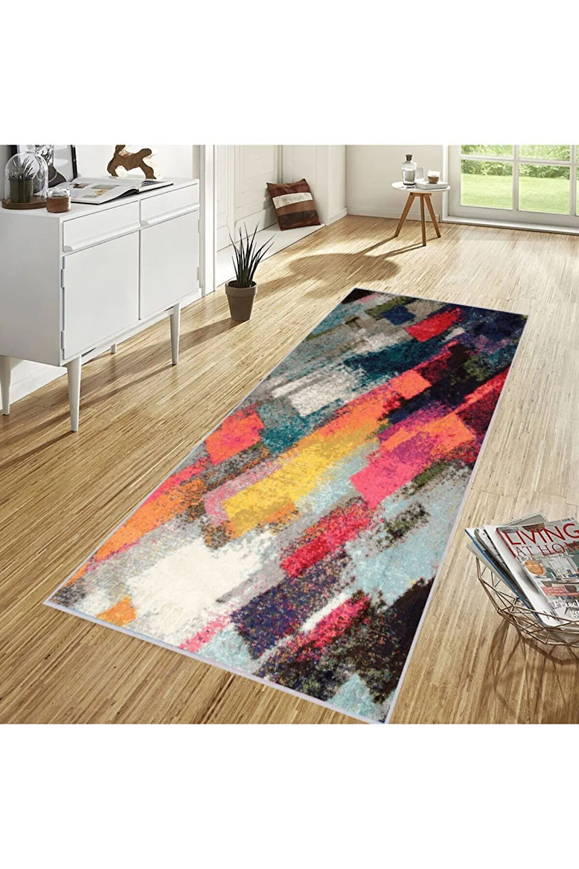 Dijital Baskı Yıkanabilir Kaymaz Taban Salon Halısı Ve Yolluk RVG1167