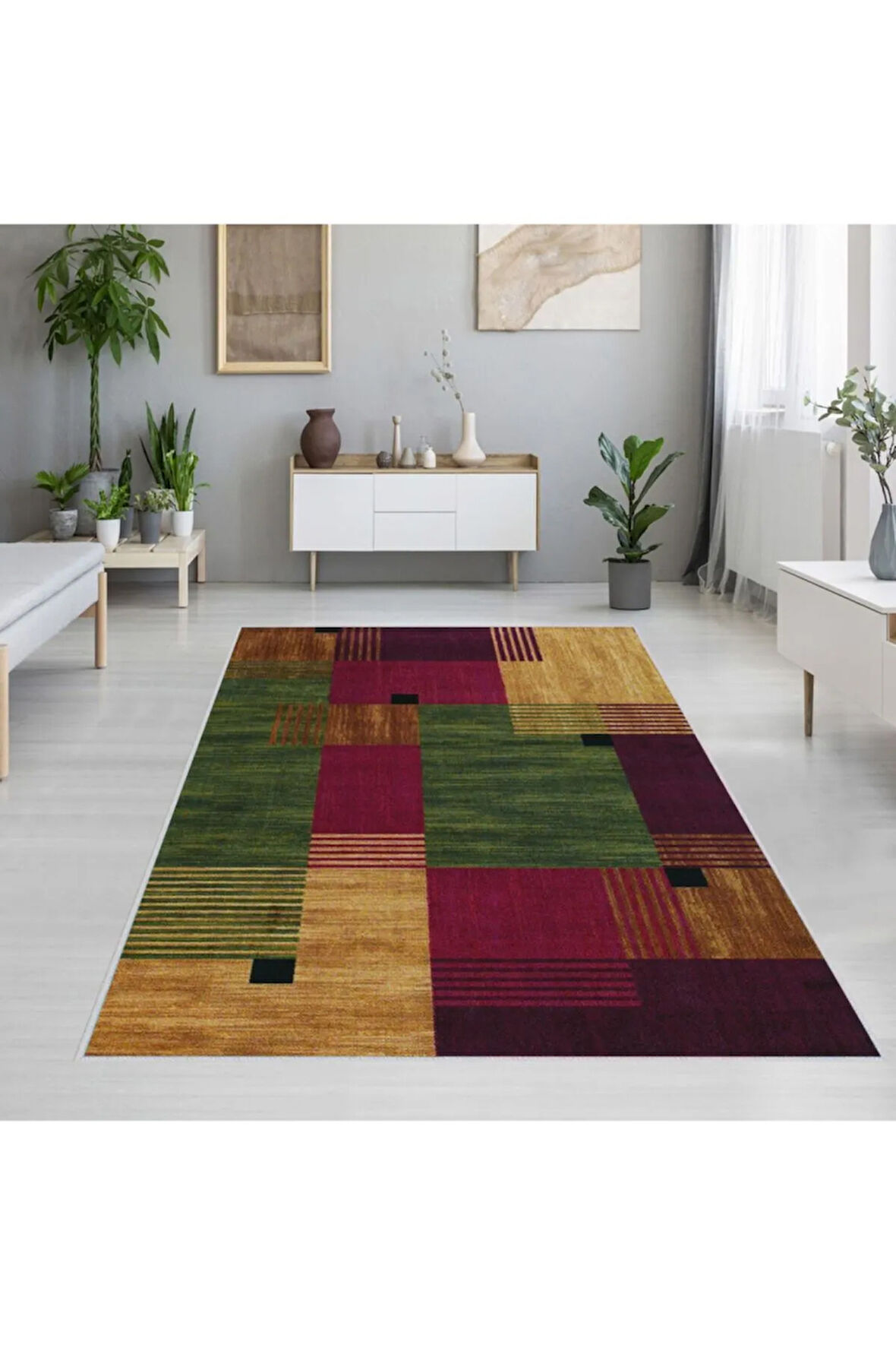 Dijital Baskı Yıkanabilir Kaymaz Taban Salon Halısı Ve Yolluk RVG1197