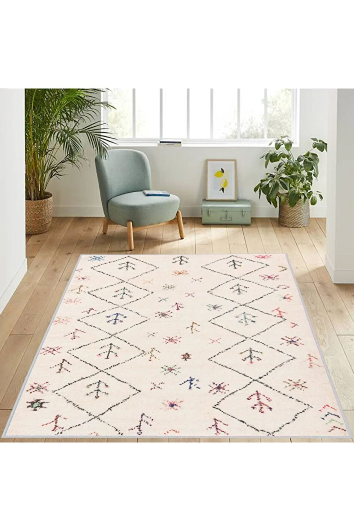 Dijital Baskı Yıkanabilir Kaymaz Taban Salon Halısı Ve Yolluk RVG1214