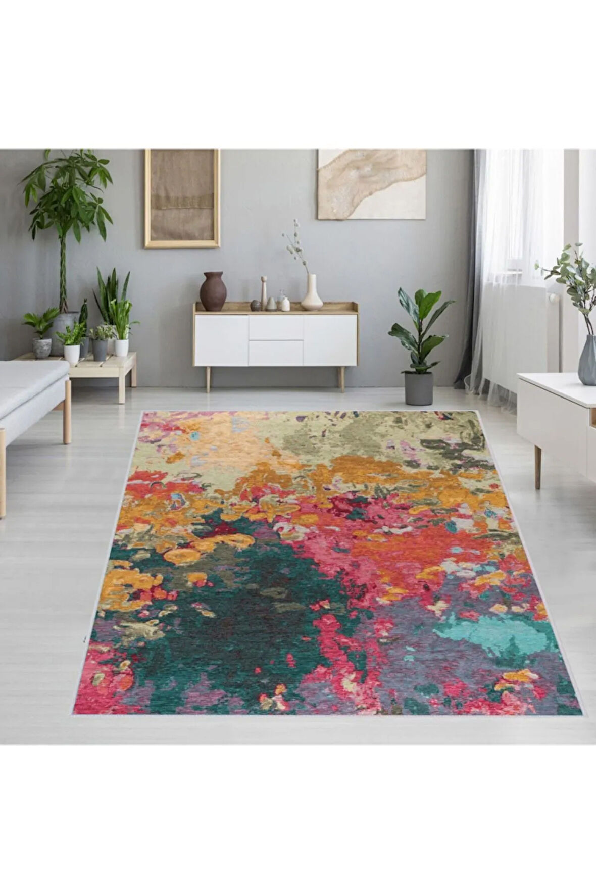 Dijital Baskı Yıkanabilir Kaymaz Taban Salon Halısı Ve Yolluk RVG1232