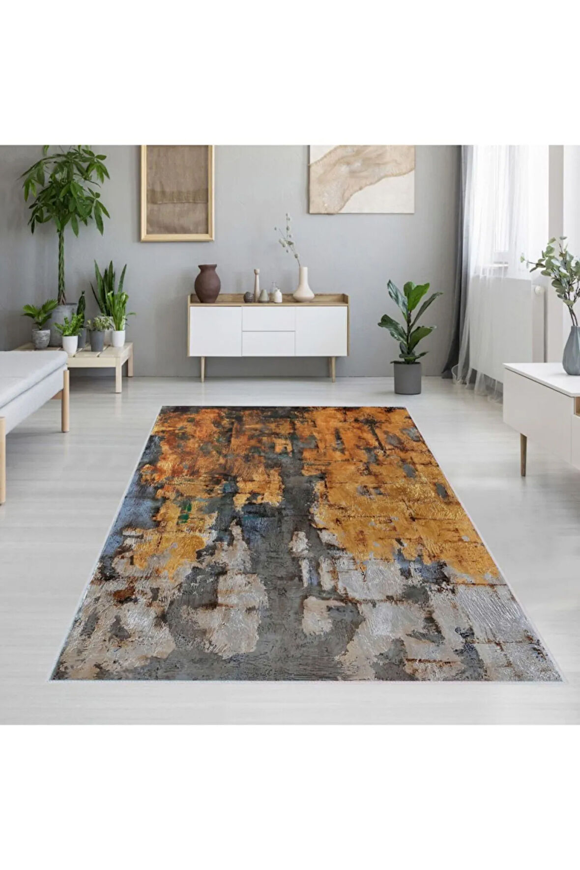 Dijital Baskı Yıkanabilir Kaymaz Taban Salon Halısı Ve Yolluk RVG1234