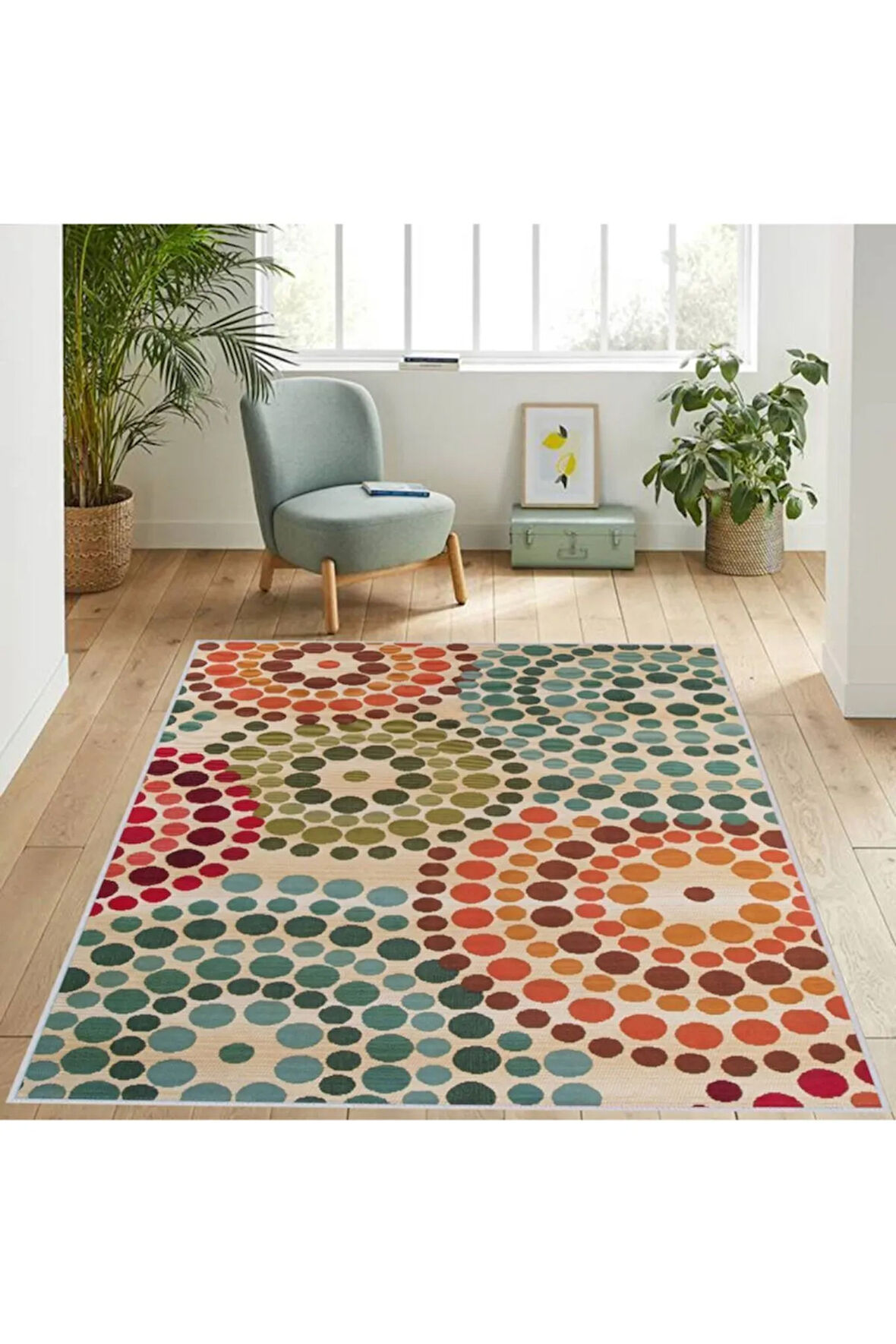 Dijital Baskı Yıkanabilir Kaymaz Taban Salon Halısı Ve Yolluk RVG1251