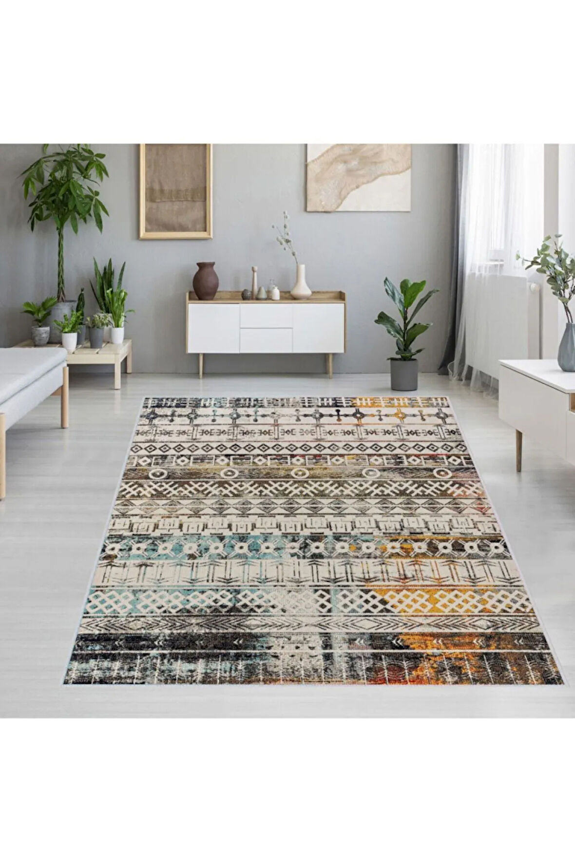 Dijital Baskı Yıkanabilir Kaymaz Taban Salon Halısı Ve Yolluk RVG1266