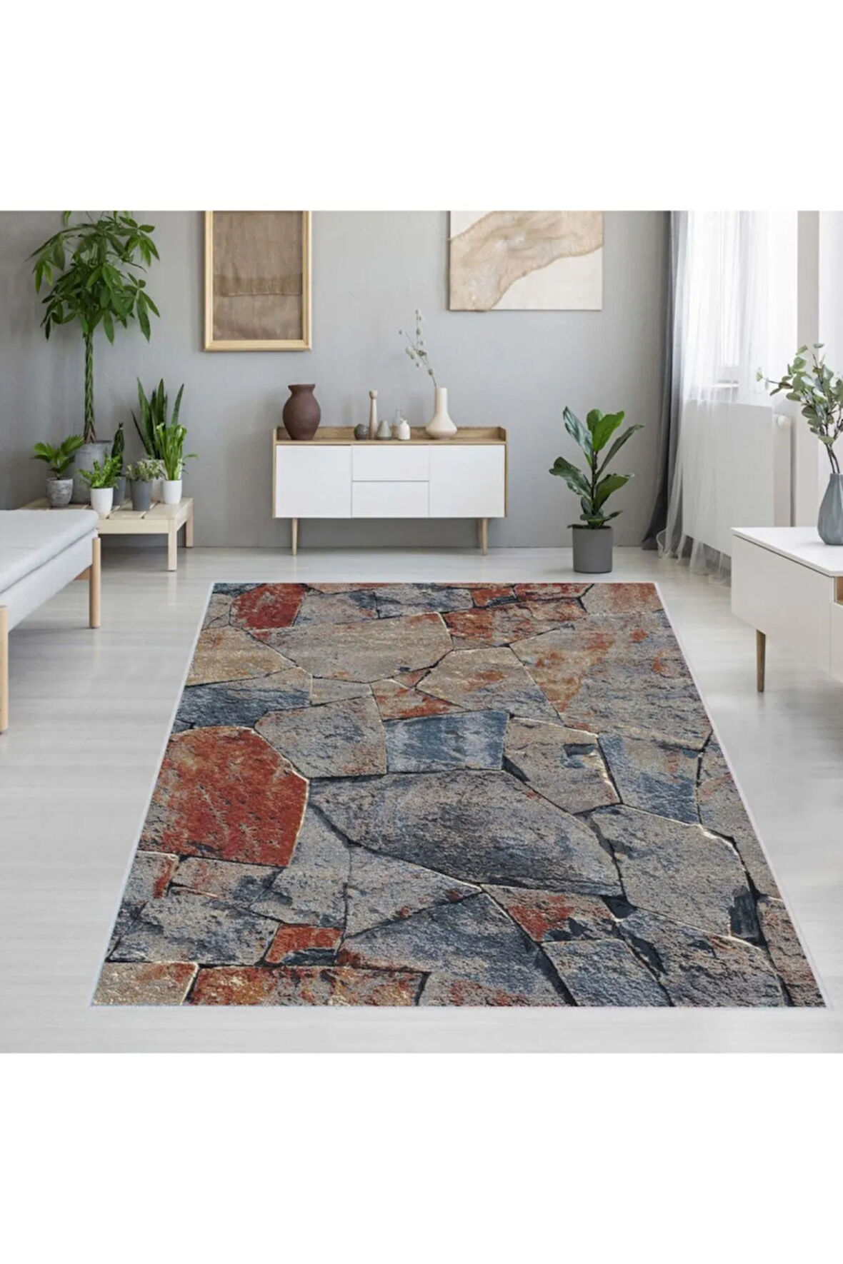 Dijital Baskı Yıkanabilir Kaymaz Taban Salon Halısı Ve Yolluk RVG1272