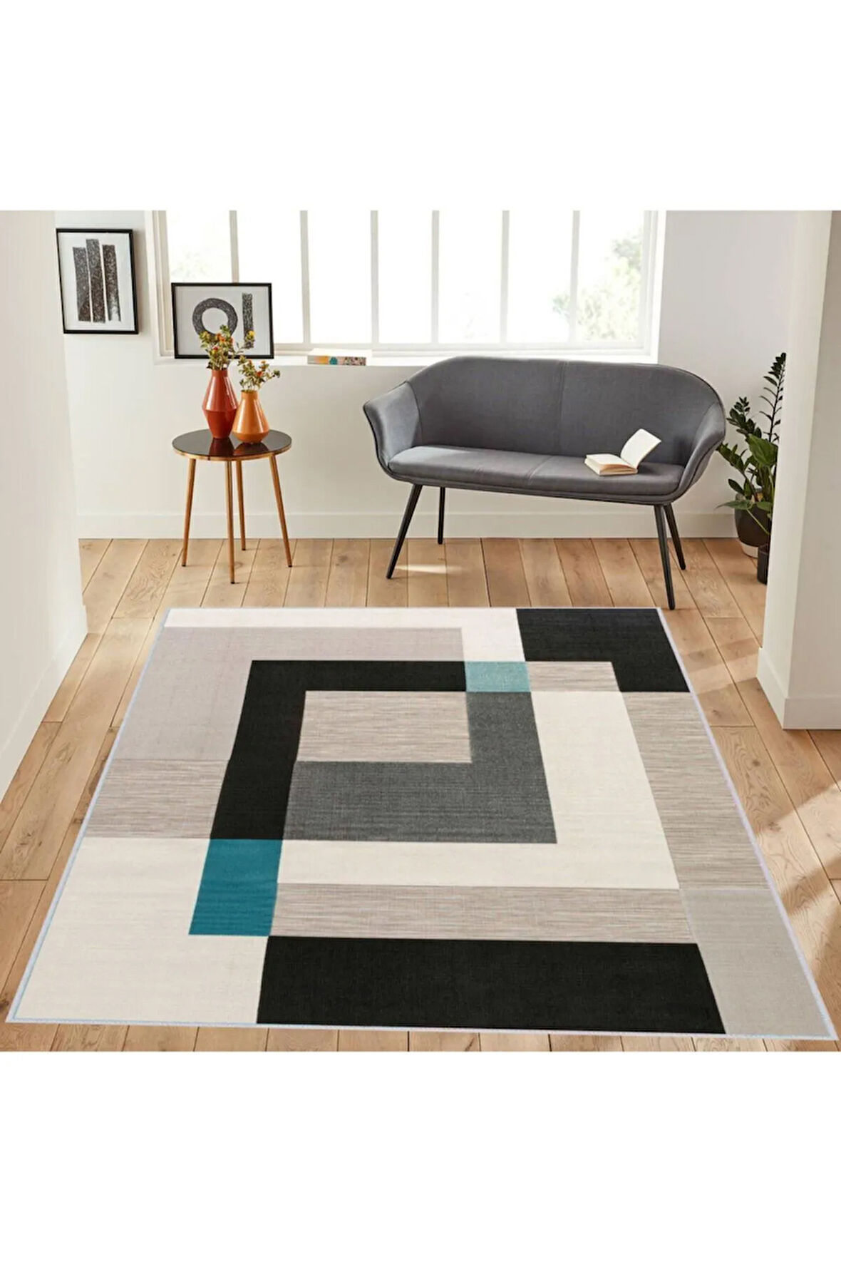 Dijital Baskı Yıkanabilir Kaymaz Taban Salon Halısı Ve Yolluk RVG1273