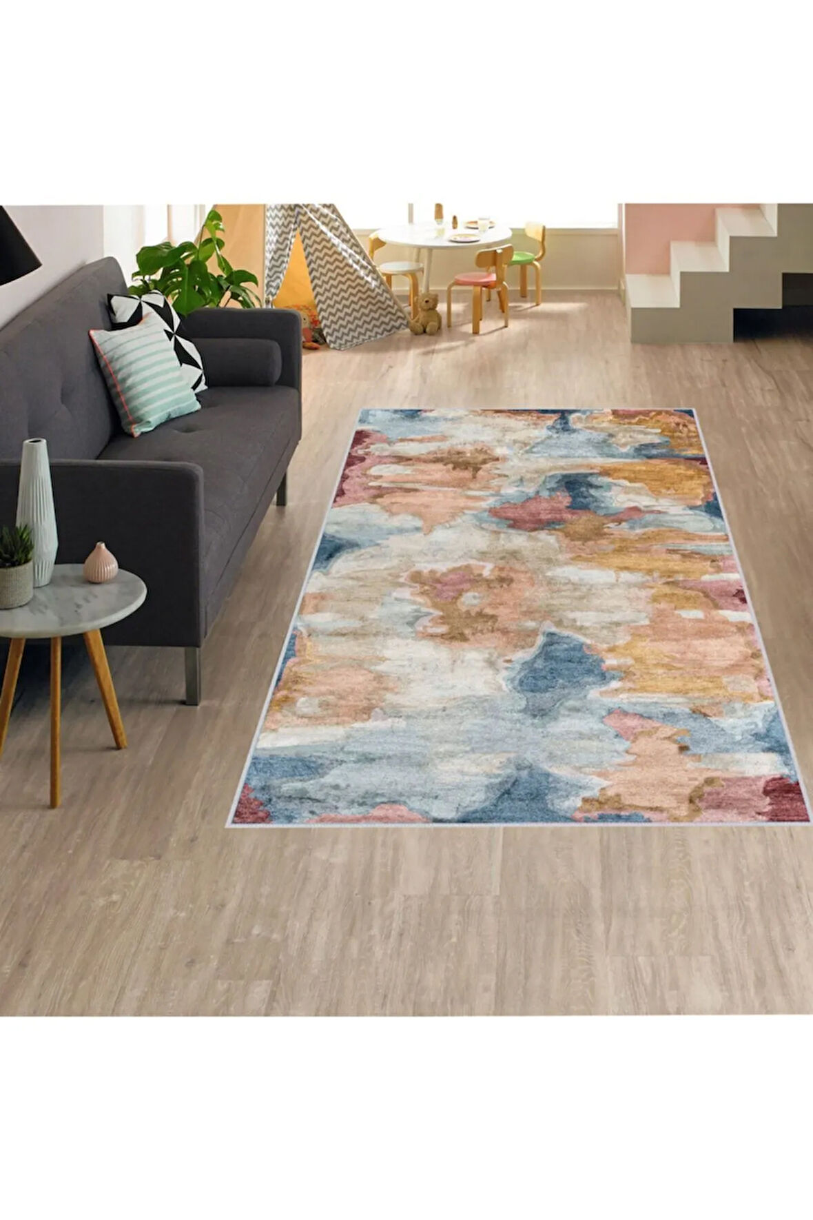 Dijital Baskı Yıkanabilir Kaymaz Taban Salon Halısı Ve Yolluk RVG1282