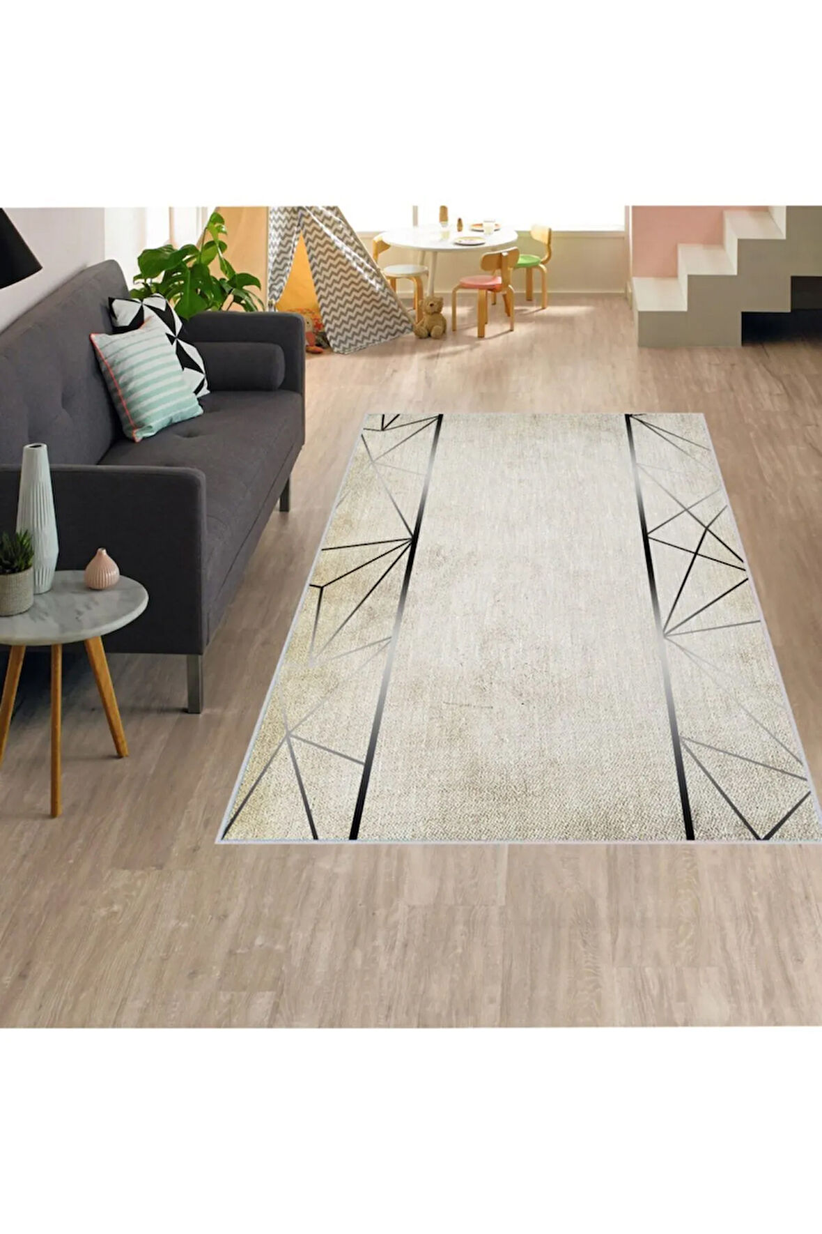 Dijital Baskı Yıkanabilir Kaymaz Taban Salon Halısı Ve Yolluk RVG1287