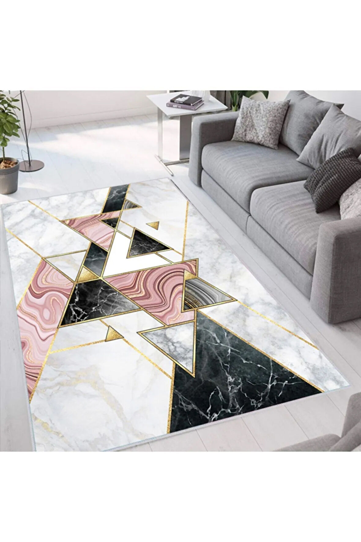 Dijital Baskı Yıkanabilir Kaymaz Taban Salon Halısı Ve Yolluk RVG1295