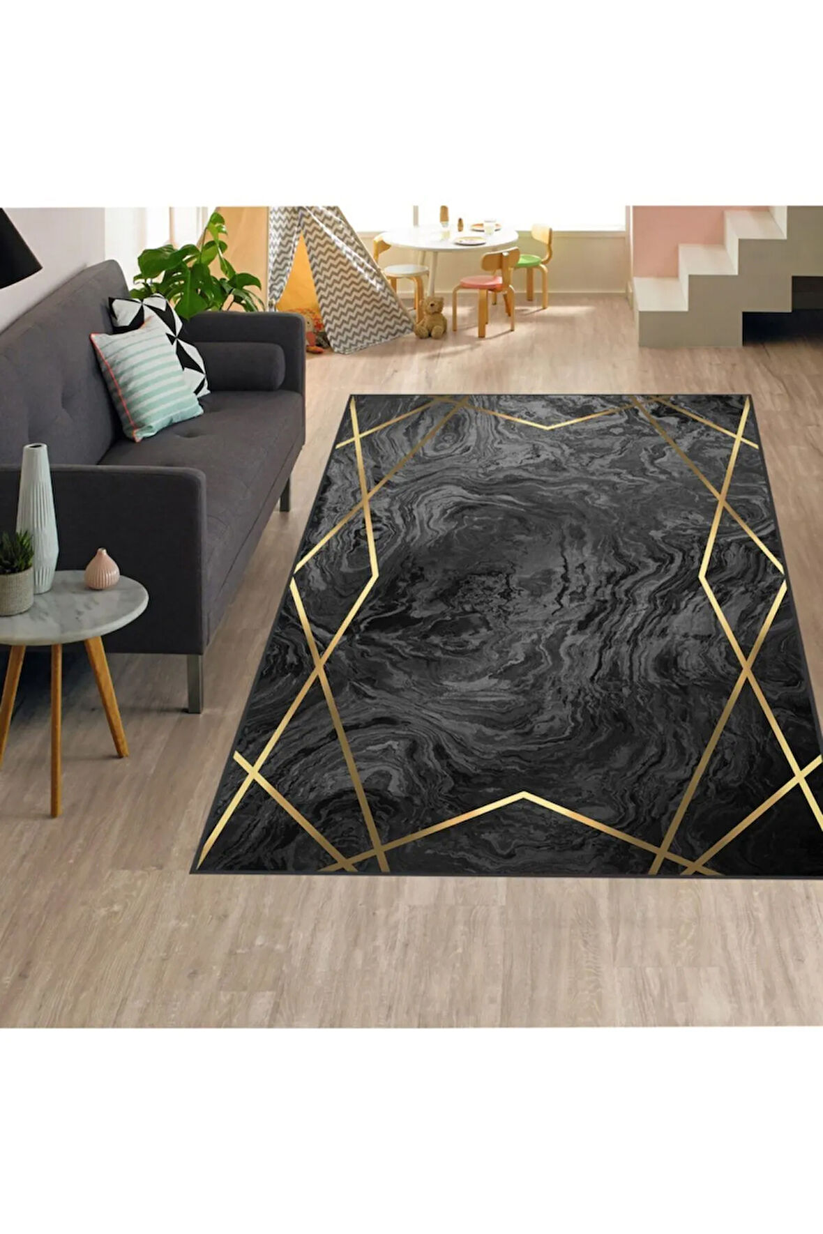 Dijital Baskı Yıkanabilir Kaymaz Taban Salon Halısı Ve Yolluk RVG1313