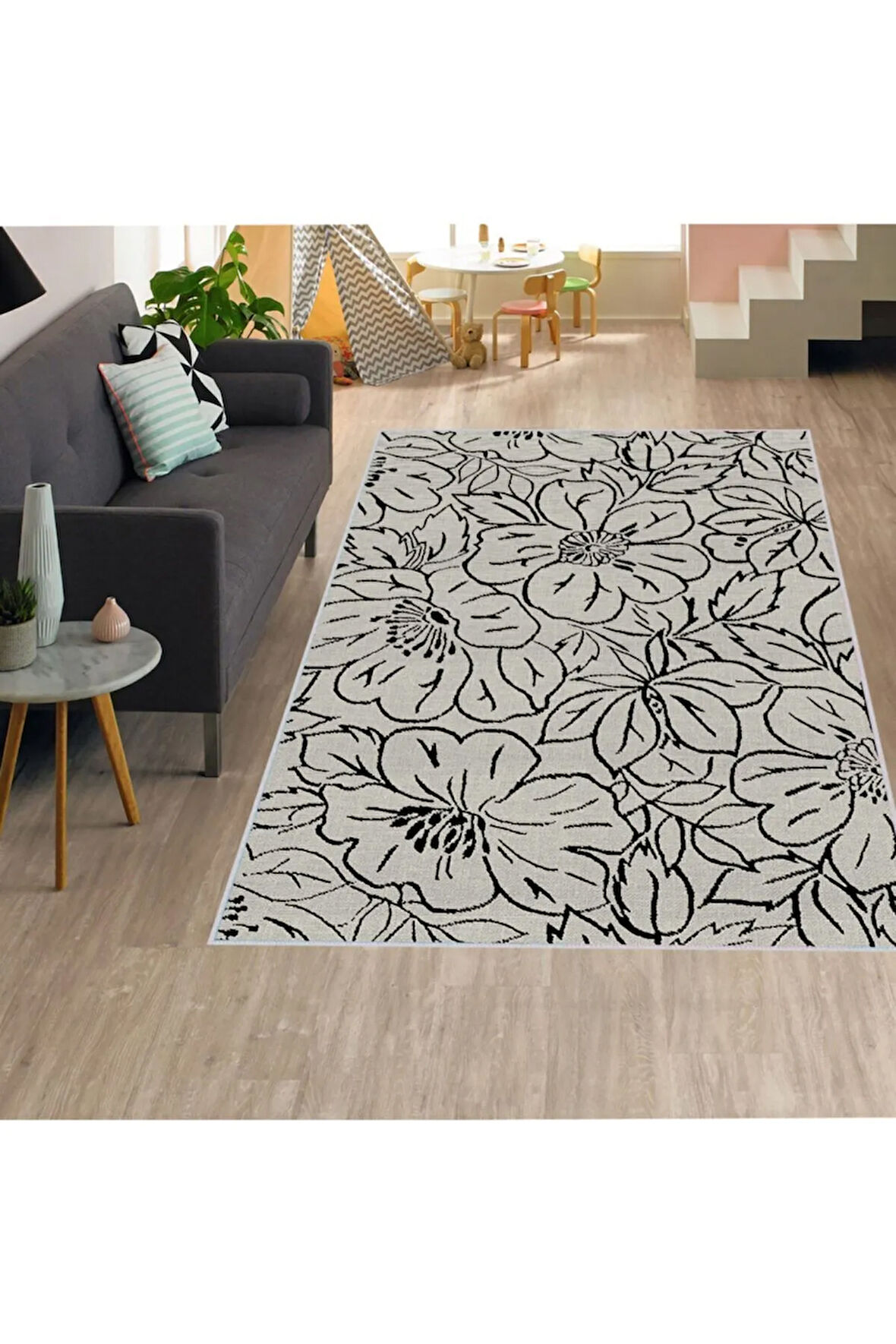 Dijital Baskı Yıkanabilir Kaymaz Taban Salon Halısı Ve Yolluk RVG1319