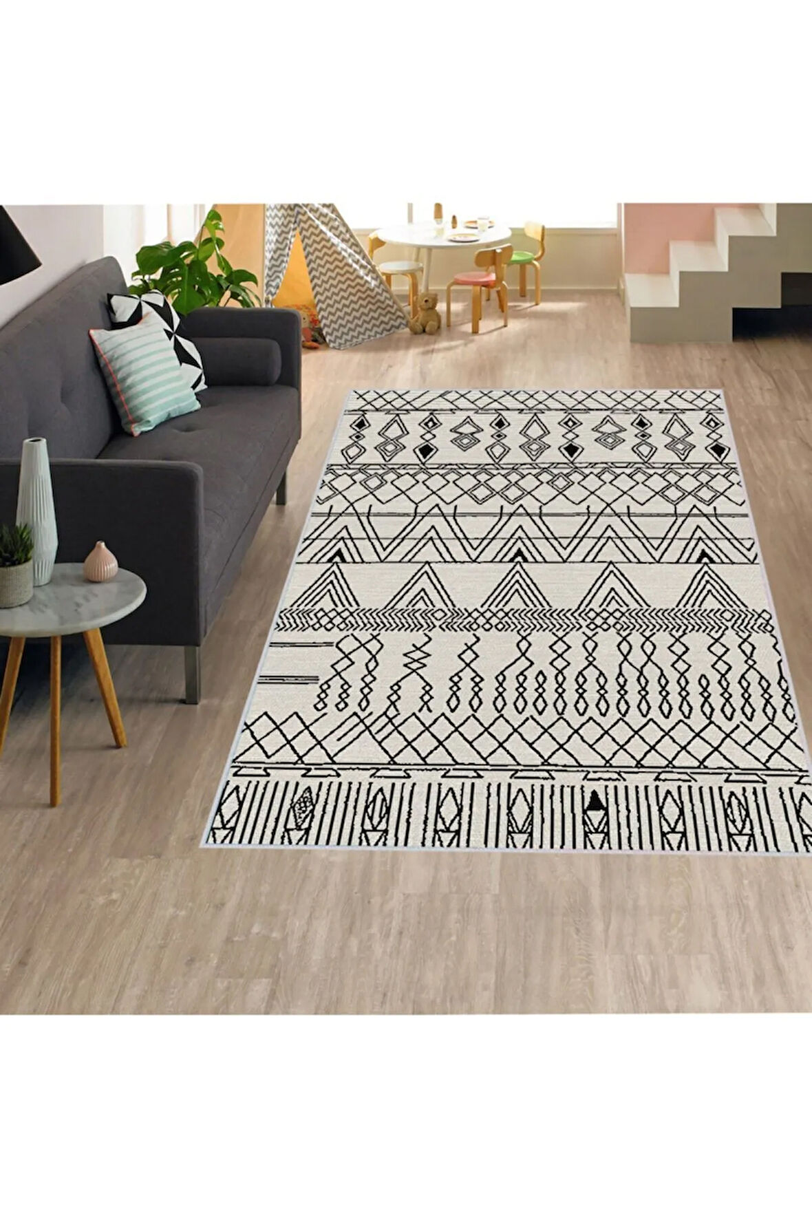 Dijital Baskı Yıkanabilir Kaymaz Taban Salon Halısı Ve Yolluk RVG1323