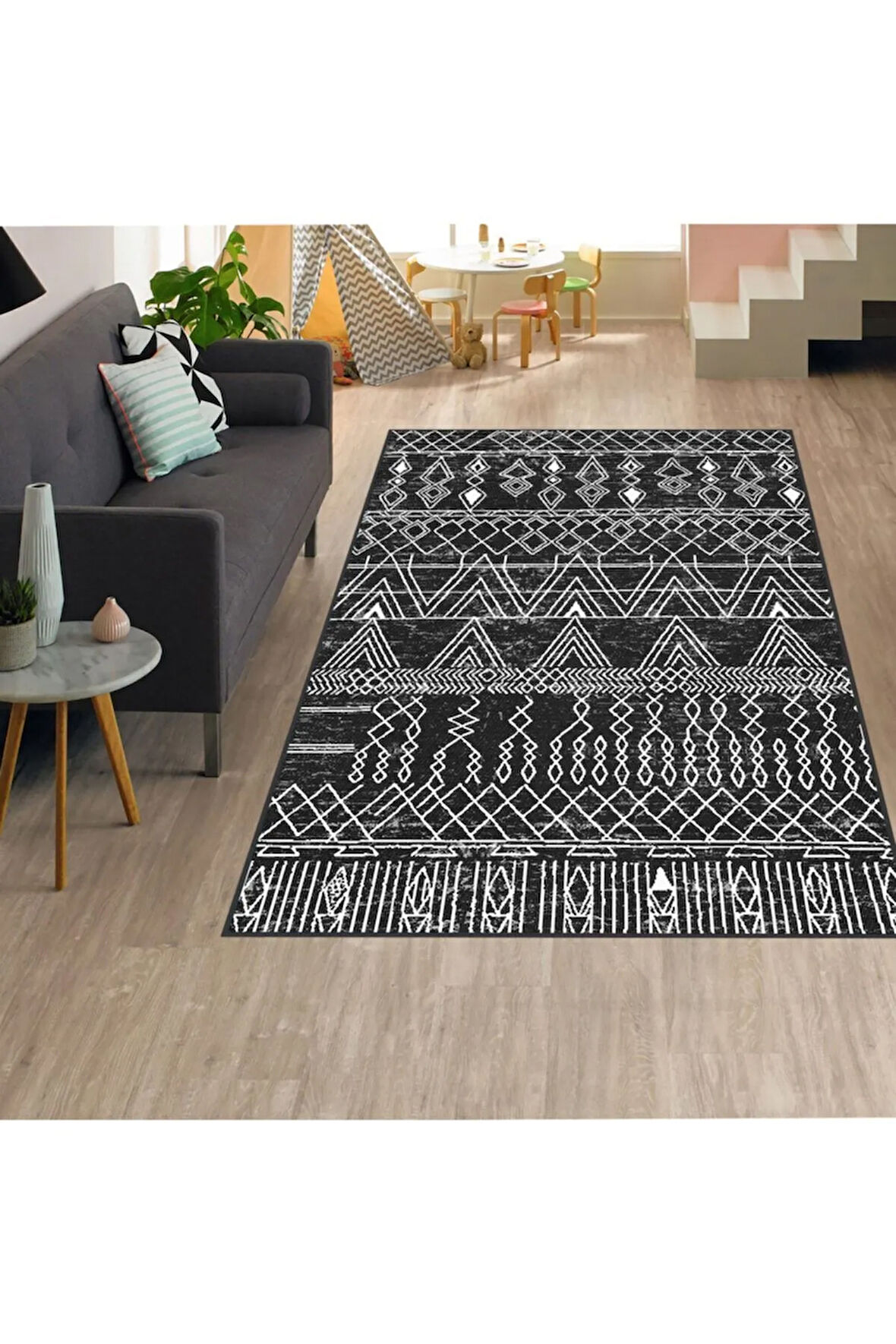 Dijital Baskı Yıkanabilir Kaymaz Taban Salon Halısı Ve Yolluk RVG1324