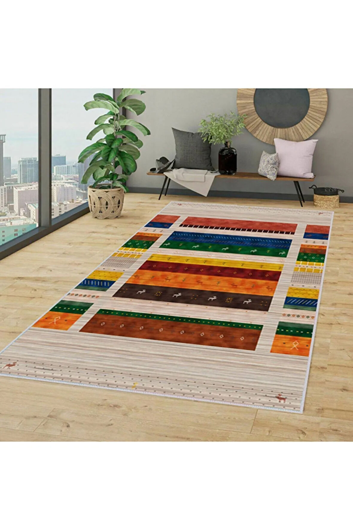 Dijital Baskı Yıkanabilir Kaymaz Taban Salon Halısı Ve Yolluk RVG1327-HS-515