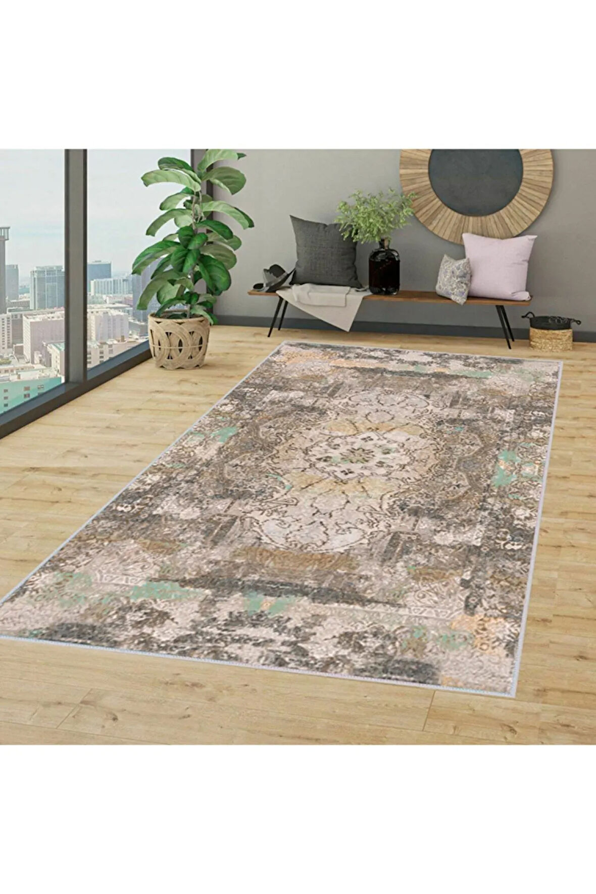 Dijital Baskı Yıkanabilir Kaymaz Taban Salon Halısı Ve Yolluk RVG1331-HT137