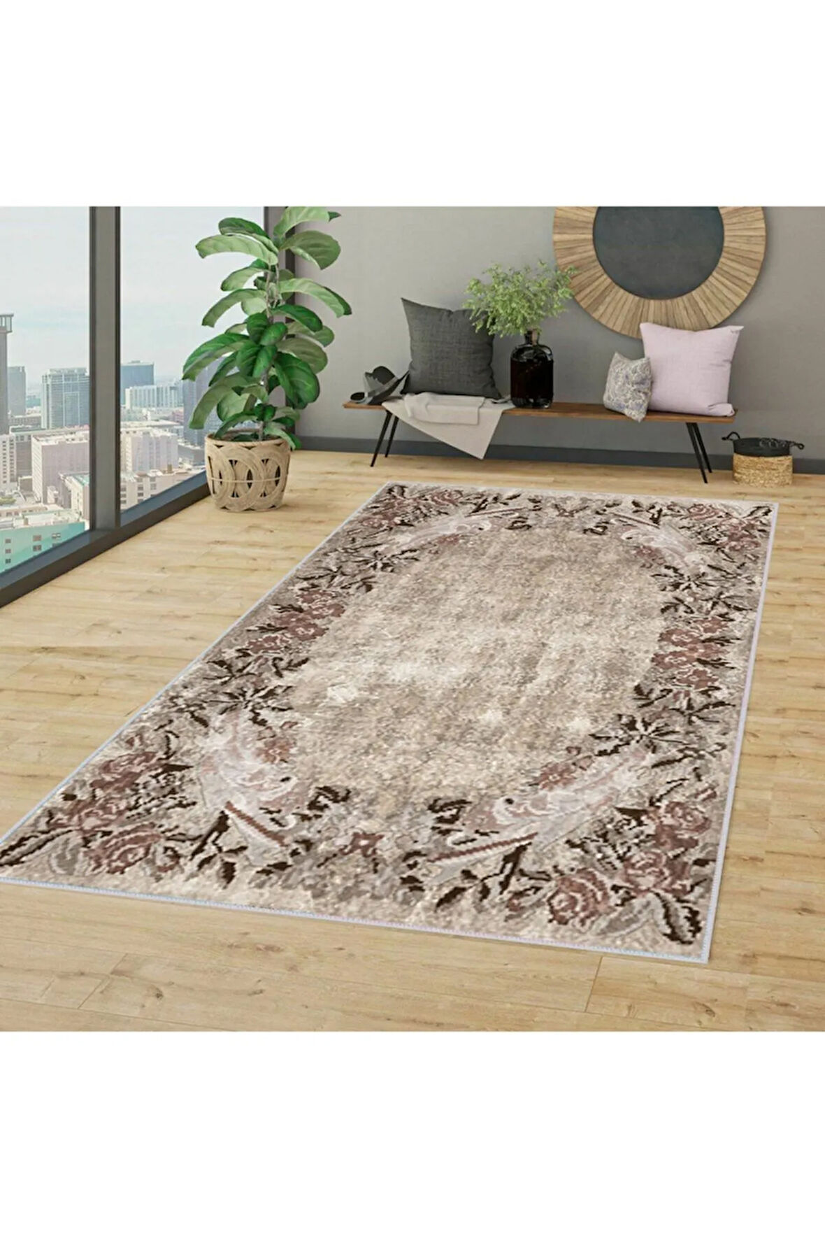 Dijital Baskı Yıkanabilir Kaymaz Taban Salon Halısı Ve Yolluk RVG1333-HT154