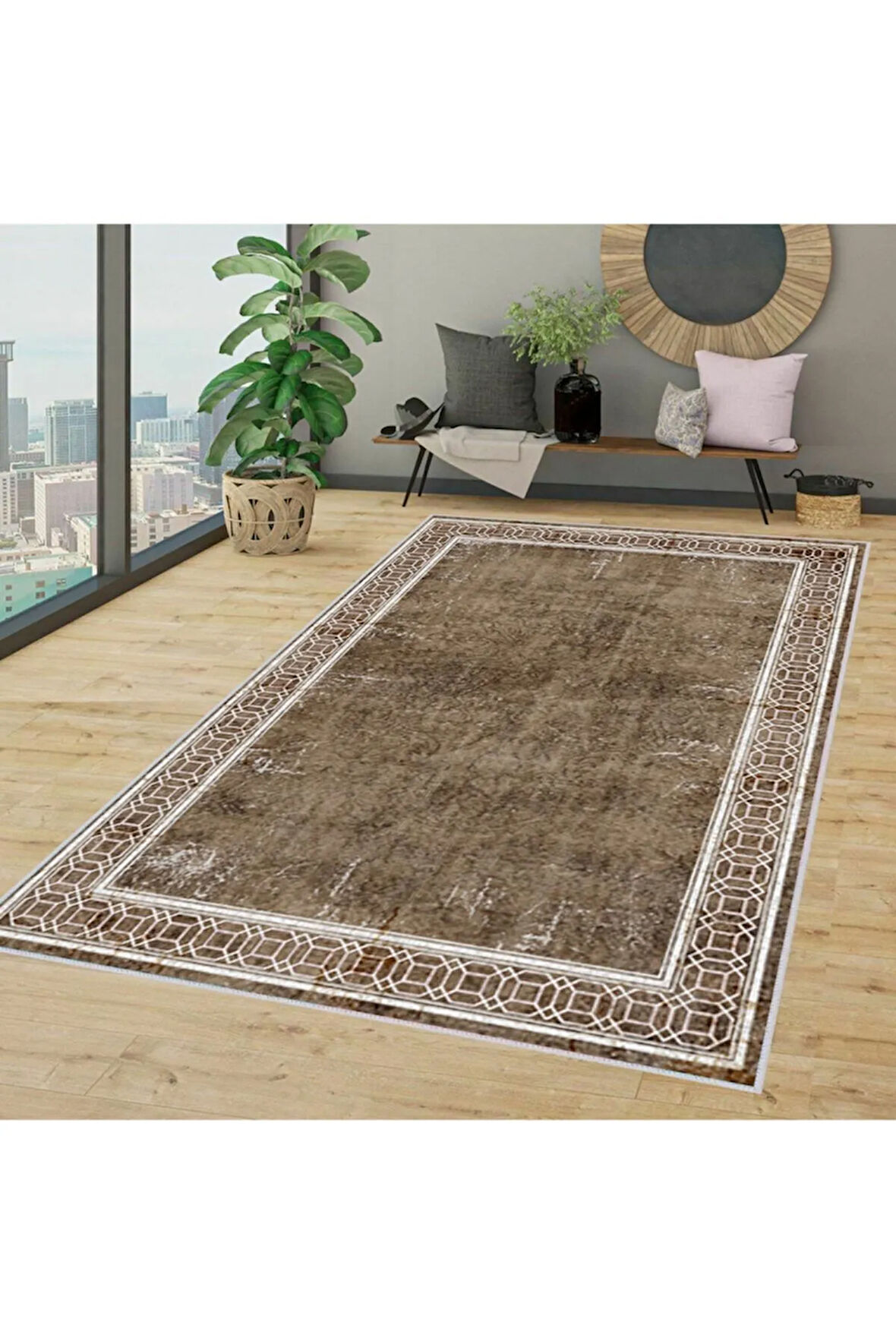 Dijital Baskı Yıkanabilir Kaymaz Taban Salon Halısı Ve Yolluk RVG1343-HT239