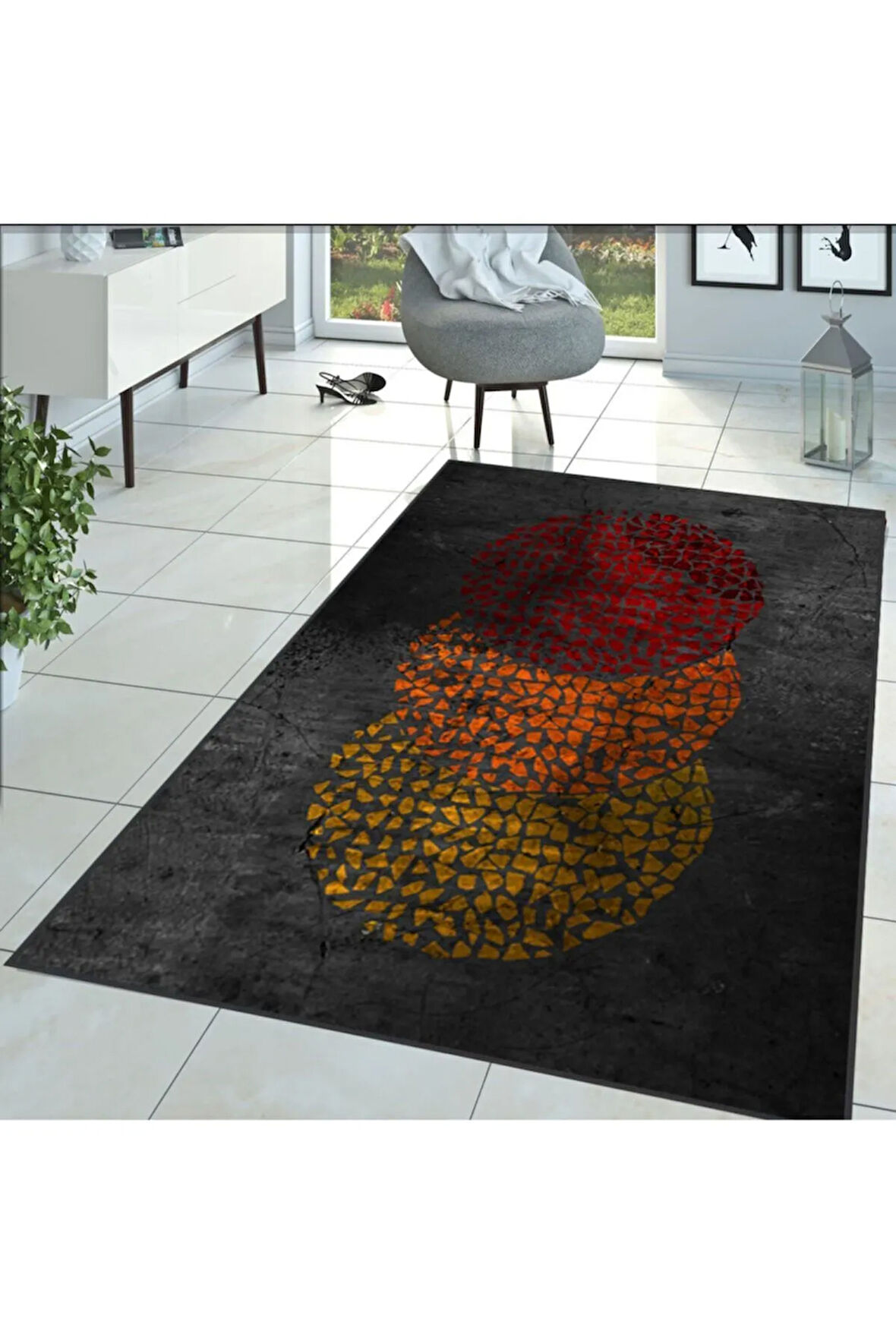 Dijital Baskı Yıkanabilir Kaymaz Taban Salon Halısı Ve Yolluk RVG1351-HT924