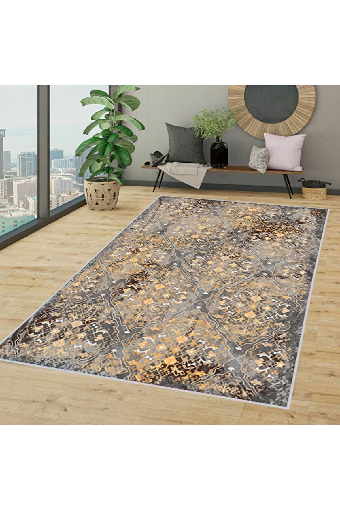 Dijital Baskı Yıkanabilir Kaymaz Taban Salon Halısı Ve Yolluk RVG1352-HT377