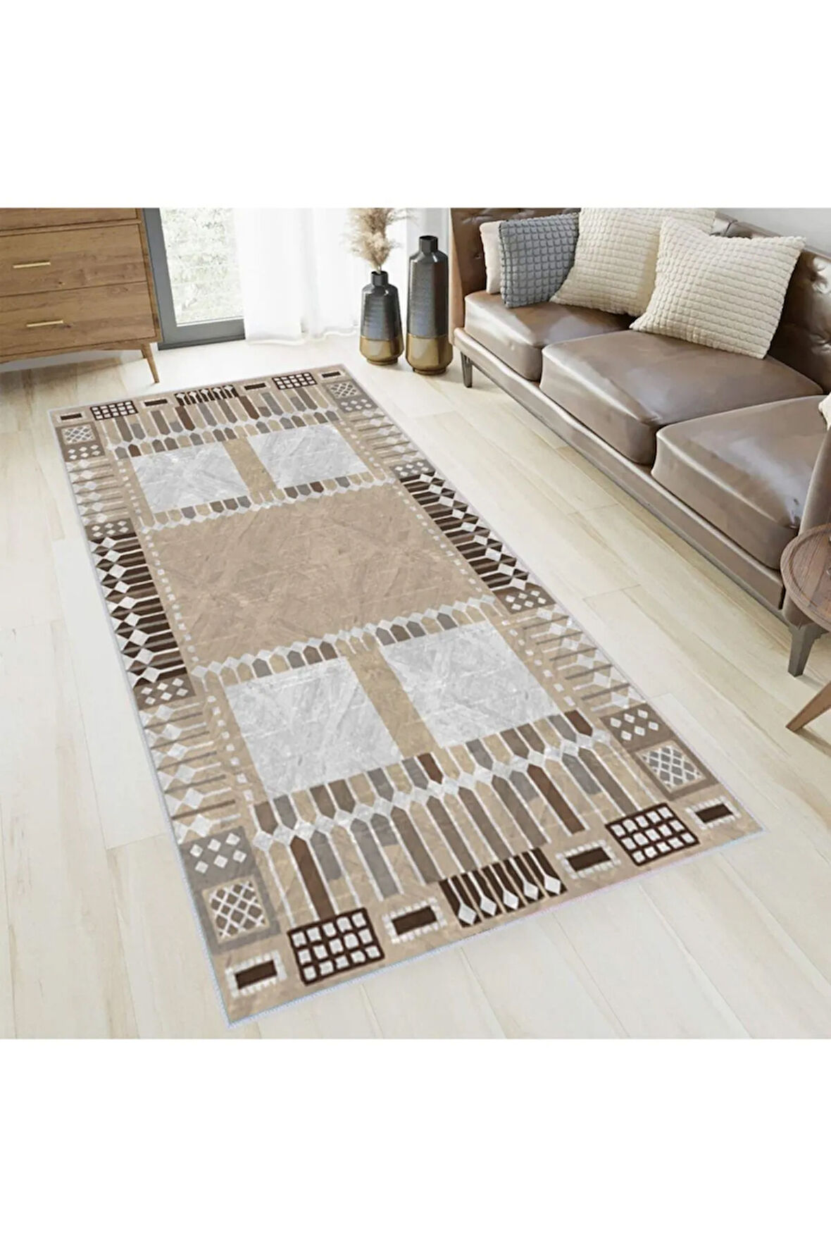 Dijital Baskı Yıkanabilir Kaymaz Taban Salon Halısı Ve Yolluk RVG1382-HT940