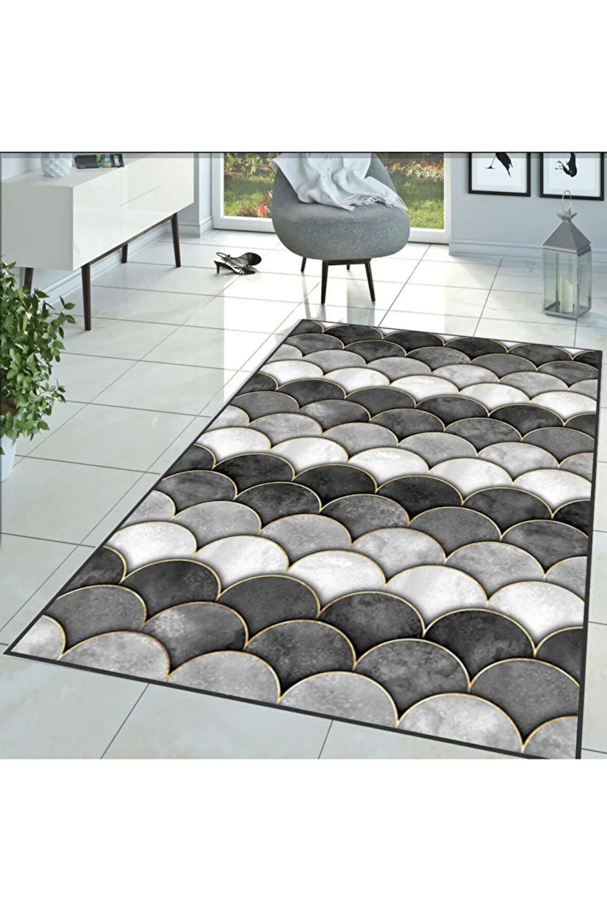 Dijital Baskı Yıkanabilir Kaymaz Taban Salon Halısı Ve Yolluk RVG1398-HT-1376