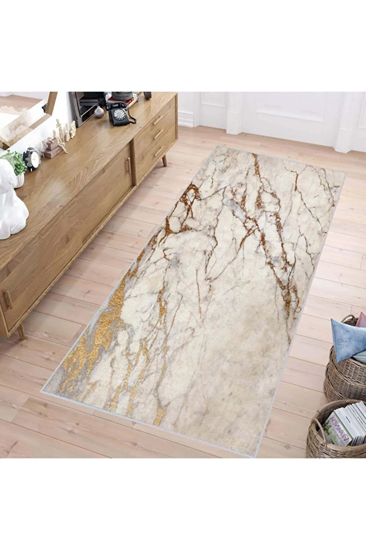 Dijital Baskı Yıkanabilir Kaymaz Taban Salon Halısı Ve Yolluk RVG1415