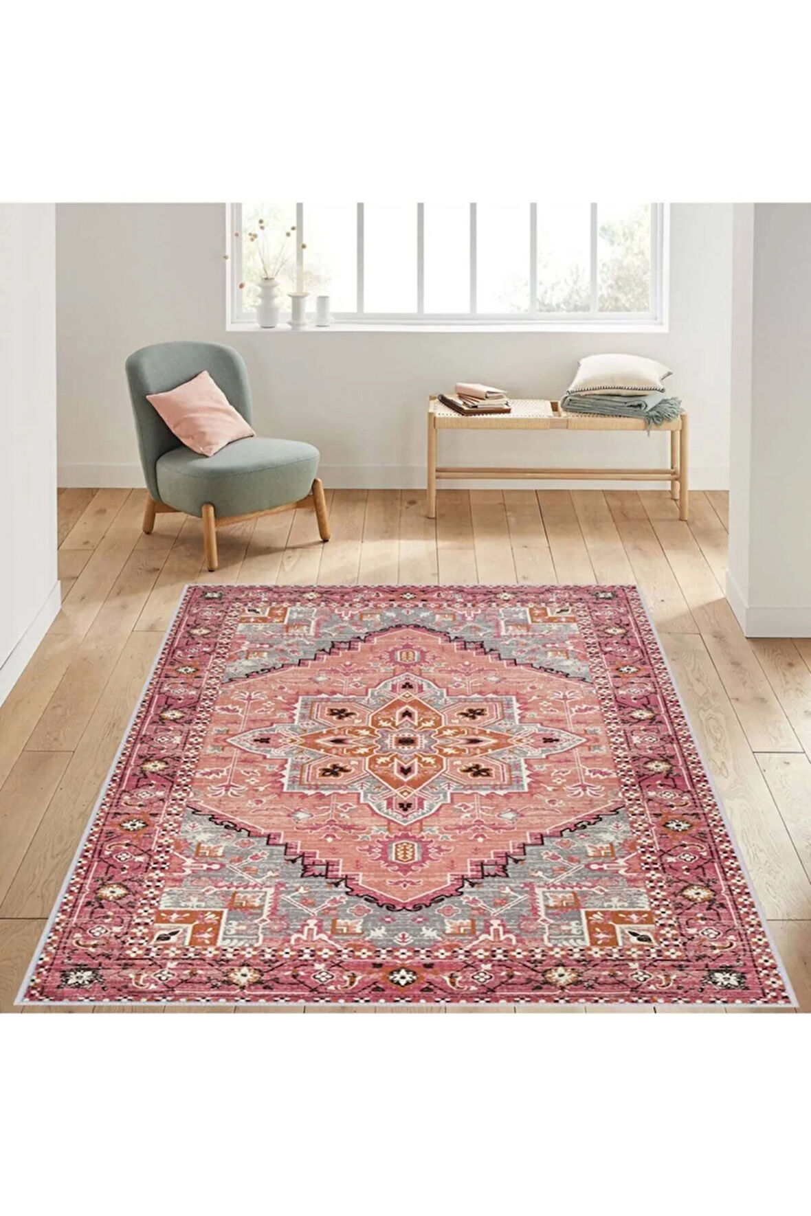 Dijital Baskı Yıkanabilir Kaymaz Taban Salon Halısı Ve Yolluk RVG1424