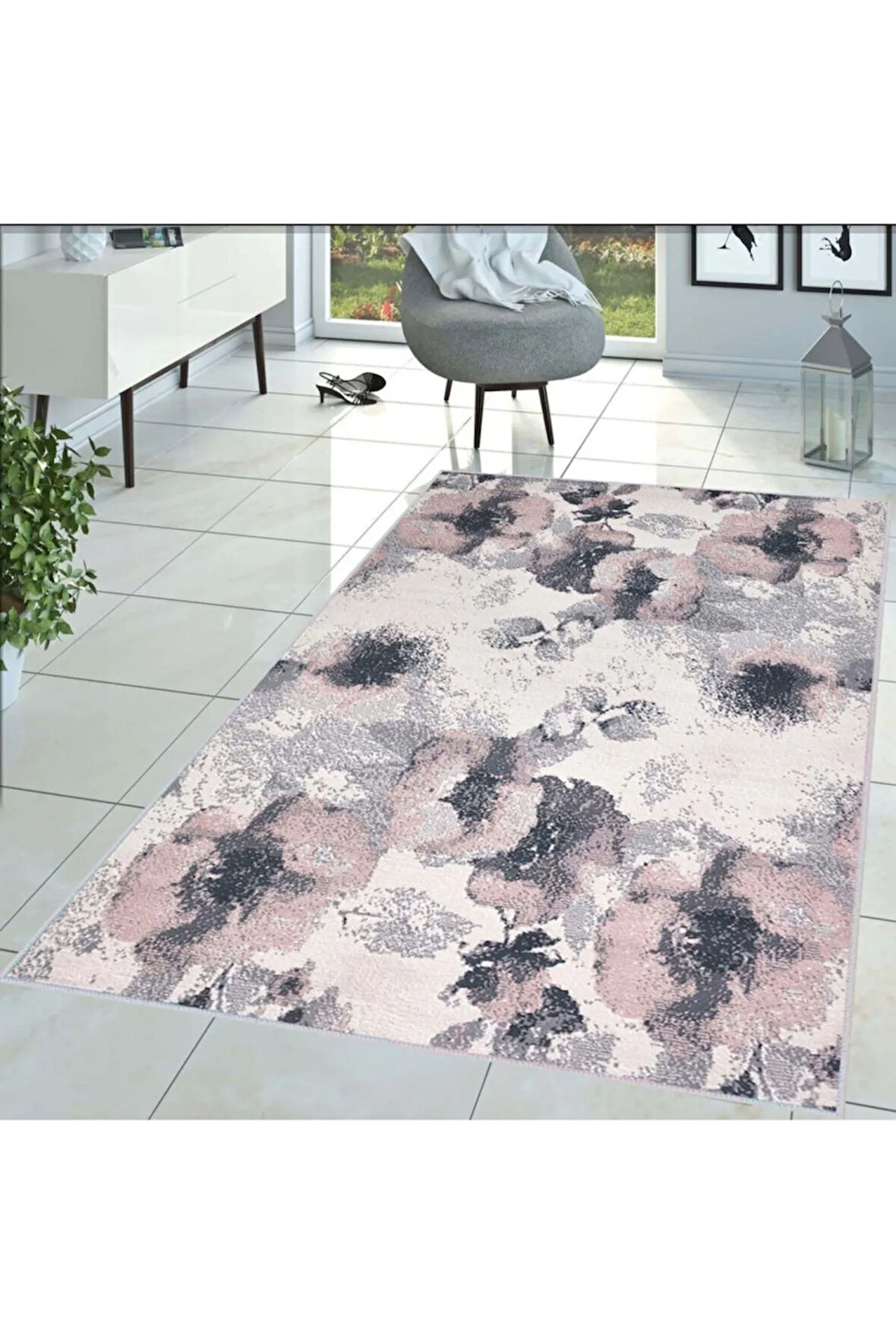 Dijital Baskı Yıkanabilir Kaymaz Taban Salon Halısı Ve Yolluk RVG1428