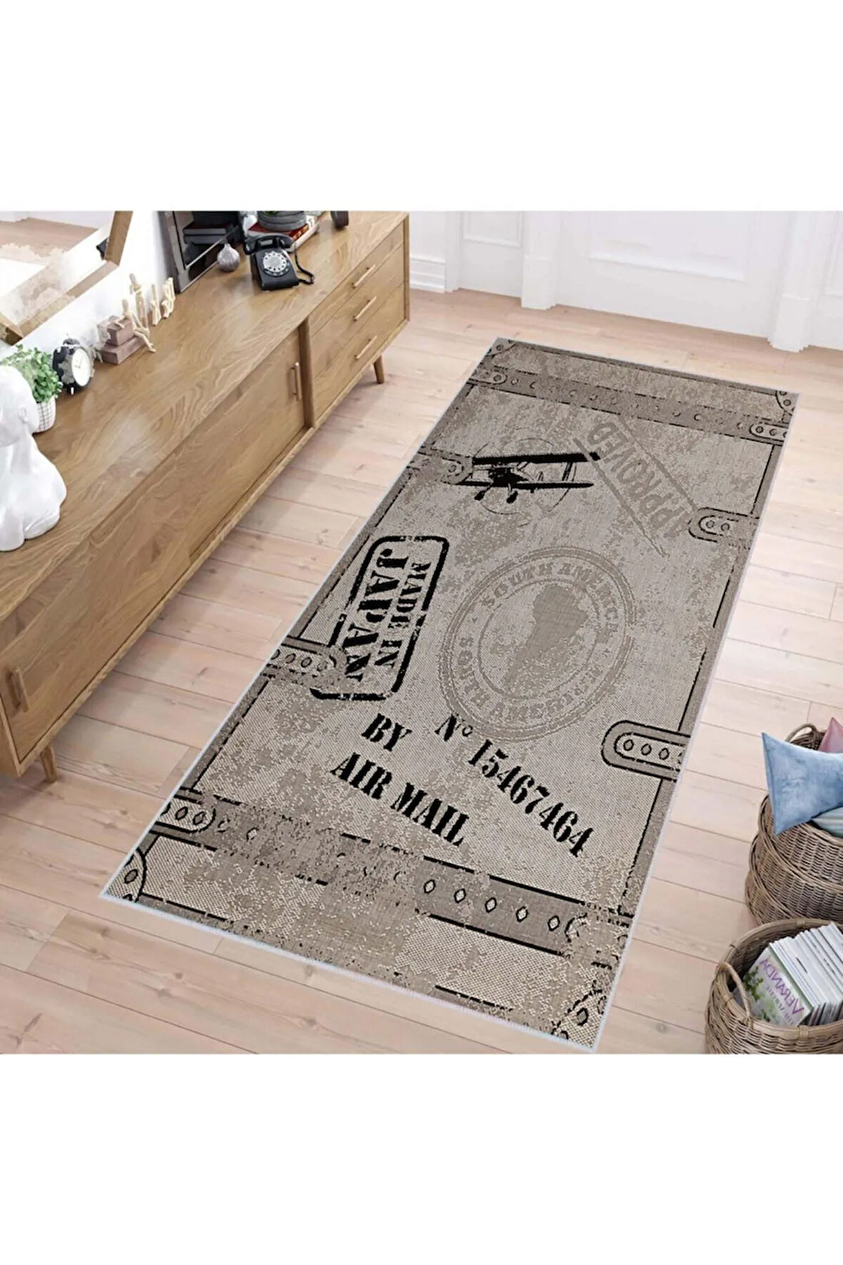 Dijital Baskı Yıkanabilir Kaymaz Taban Salon Halısı Ve Yolluk RVG1443