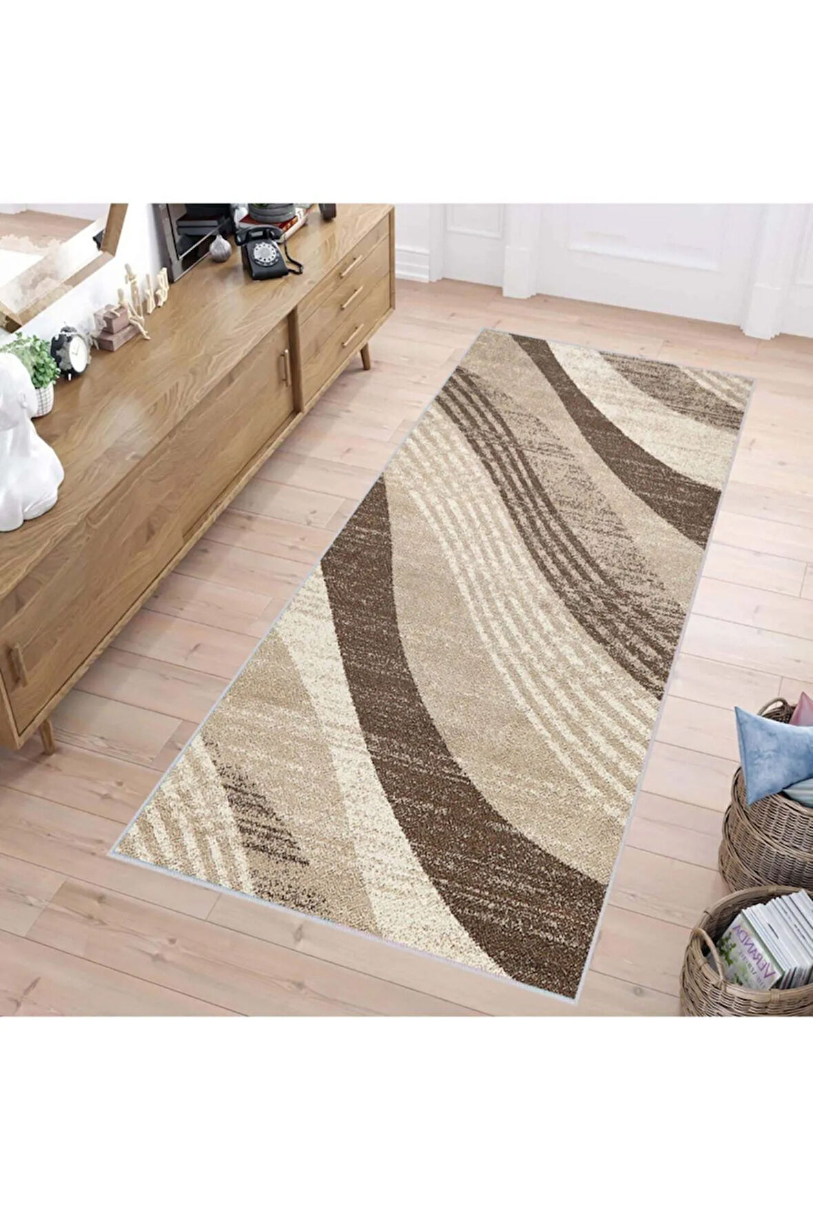 Dijital Baskı Yıkanabilir Kaymaz Taban Salon Halısı Ve Yolluk RVG1458