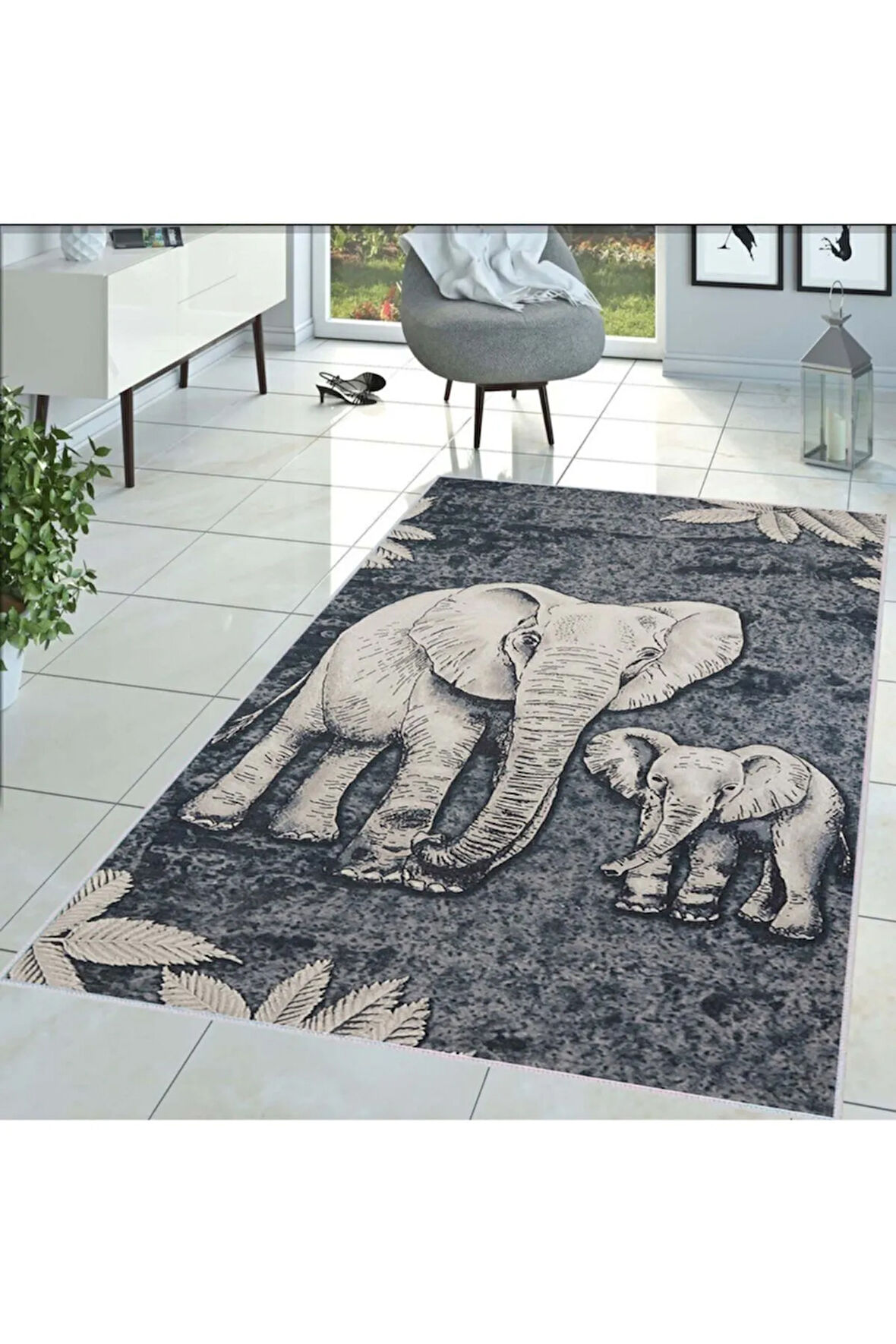 Dijital Baskı Yıkanabilir Kaymaz Taban Salon Halısı Ve Yolluk RVG1462