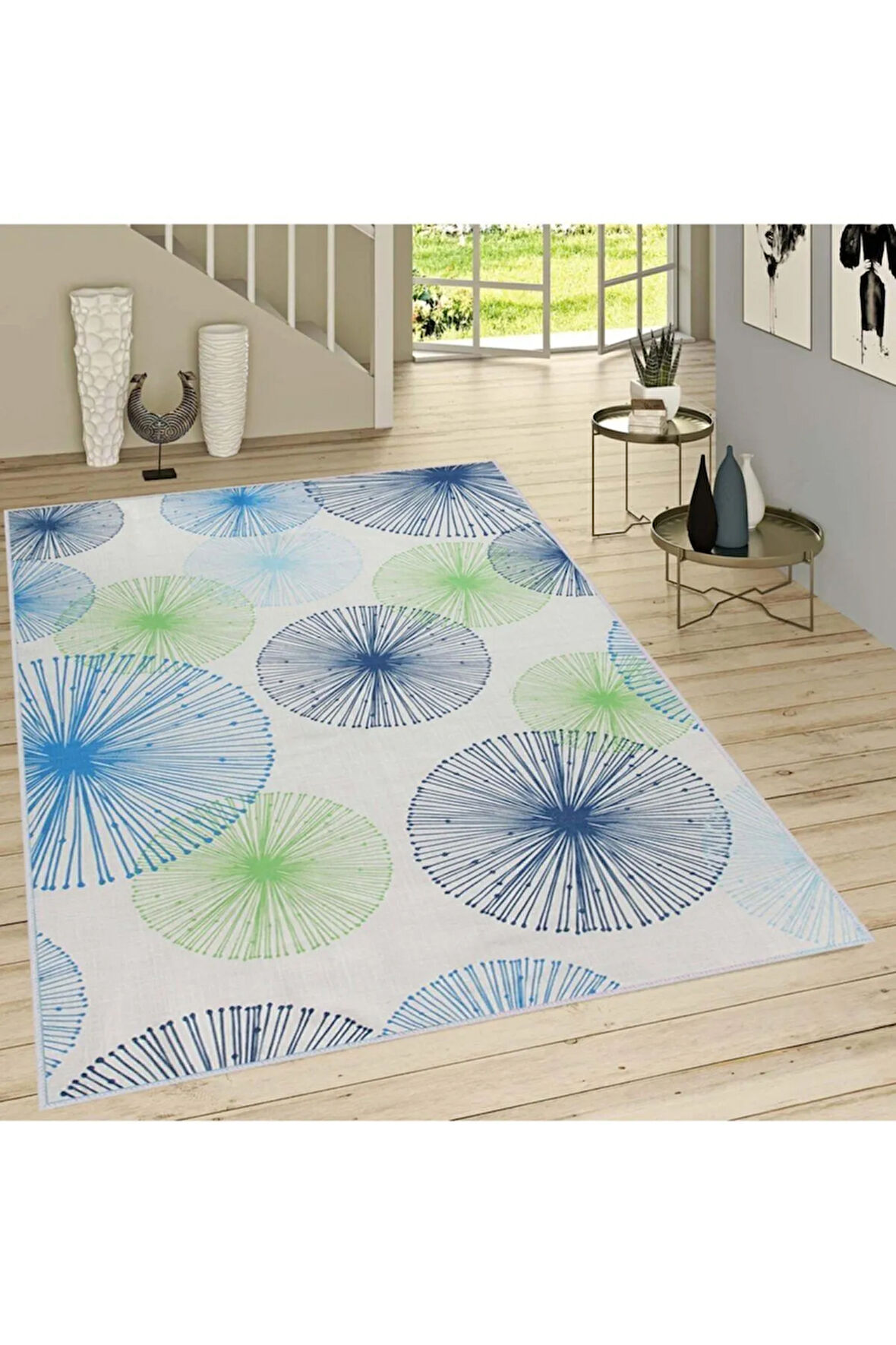 Dijital Baskı Yıkanabilir Kaymaz Taban Salon Halısı Ve Yolluk RVG1463